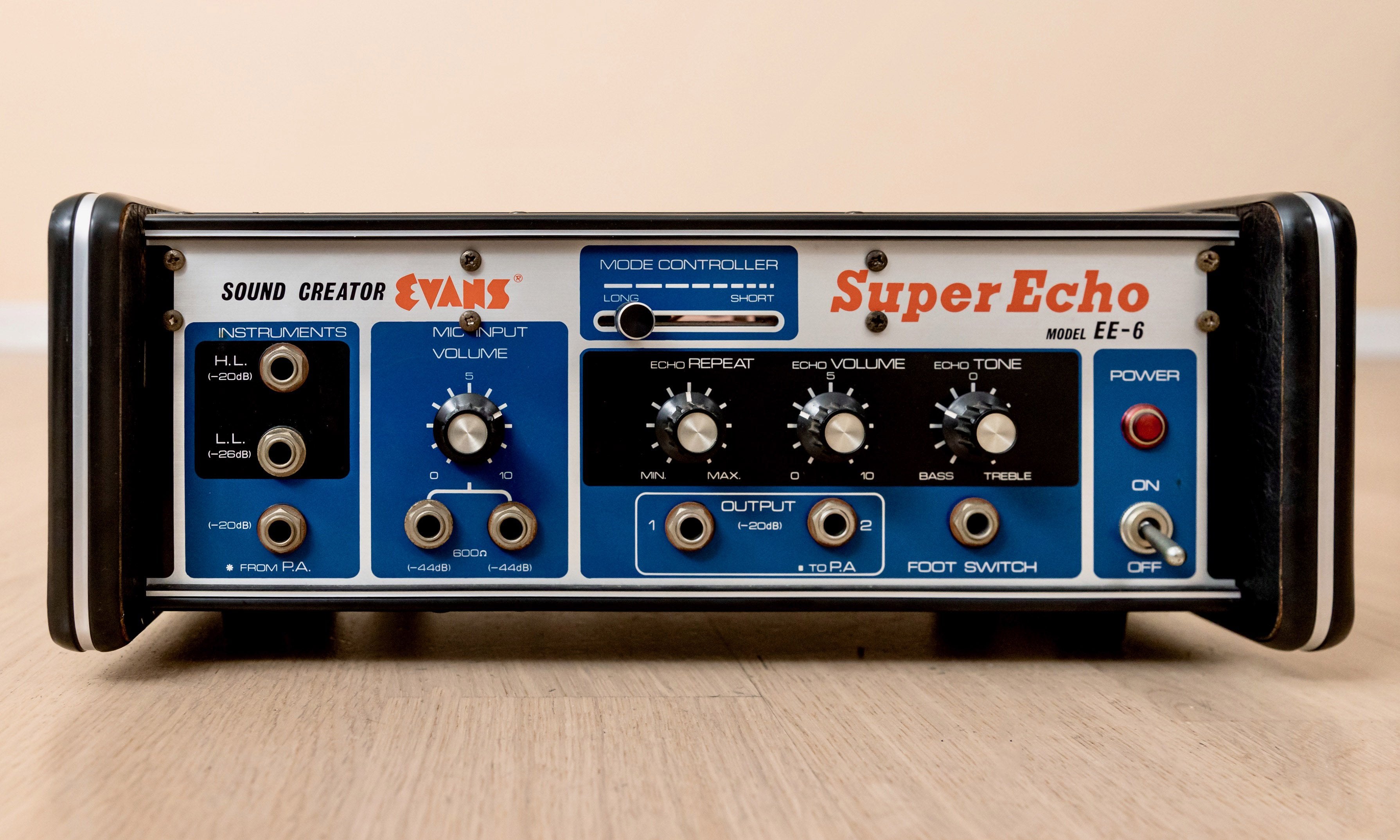 1970s Evans Super Echo EE-6 Vintage Analog Tape Delay, Japan