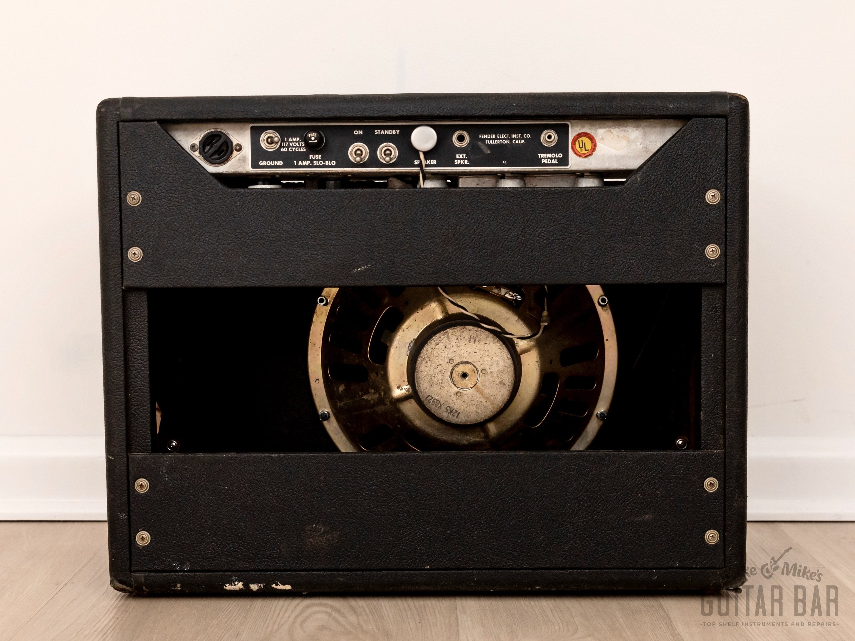 1963 Fender Deluxe Non-Reverb Black Panel Pre-CBS Vintage Tube Amp 1x12 AA763 w/ Oxford 12K5