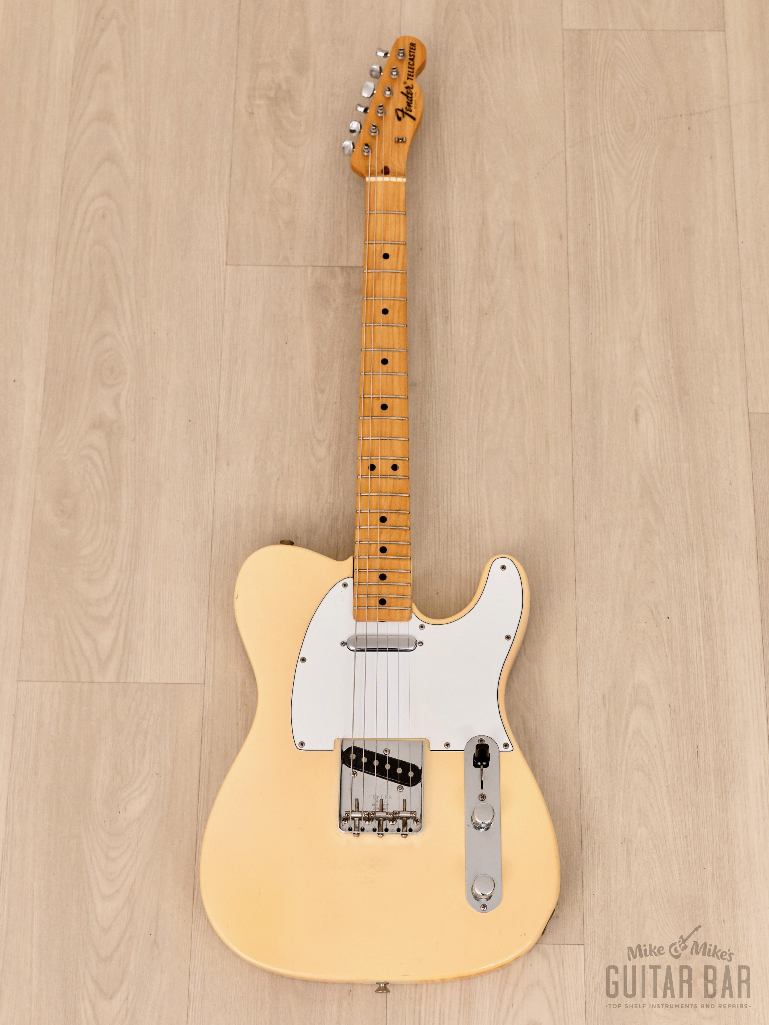 1970 Fender Telecaster Vintage Guitar Olympic White w/ Case, Ace Strap