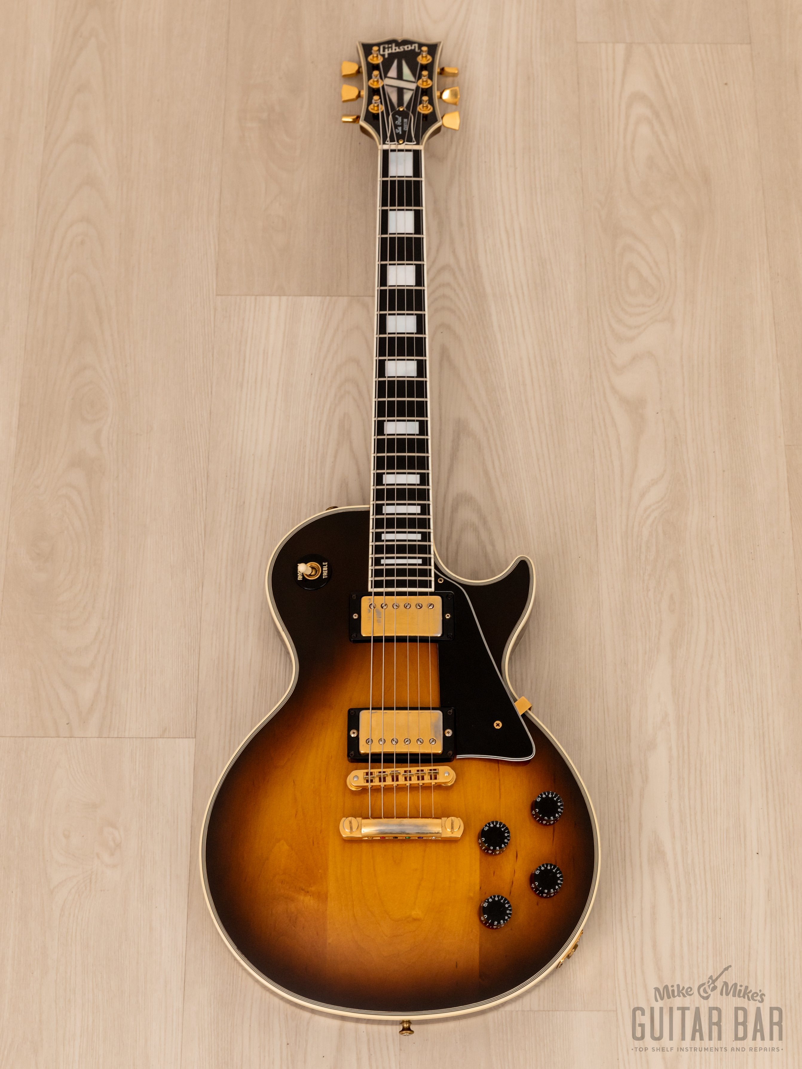 1988 Gibson Les Paul Custom Vintage Guitar Tobacco Sunburst w/ Bill Lawrence & Tim Shaw PAF, Case