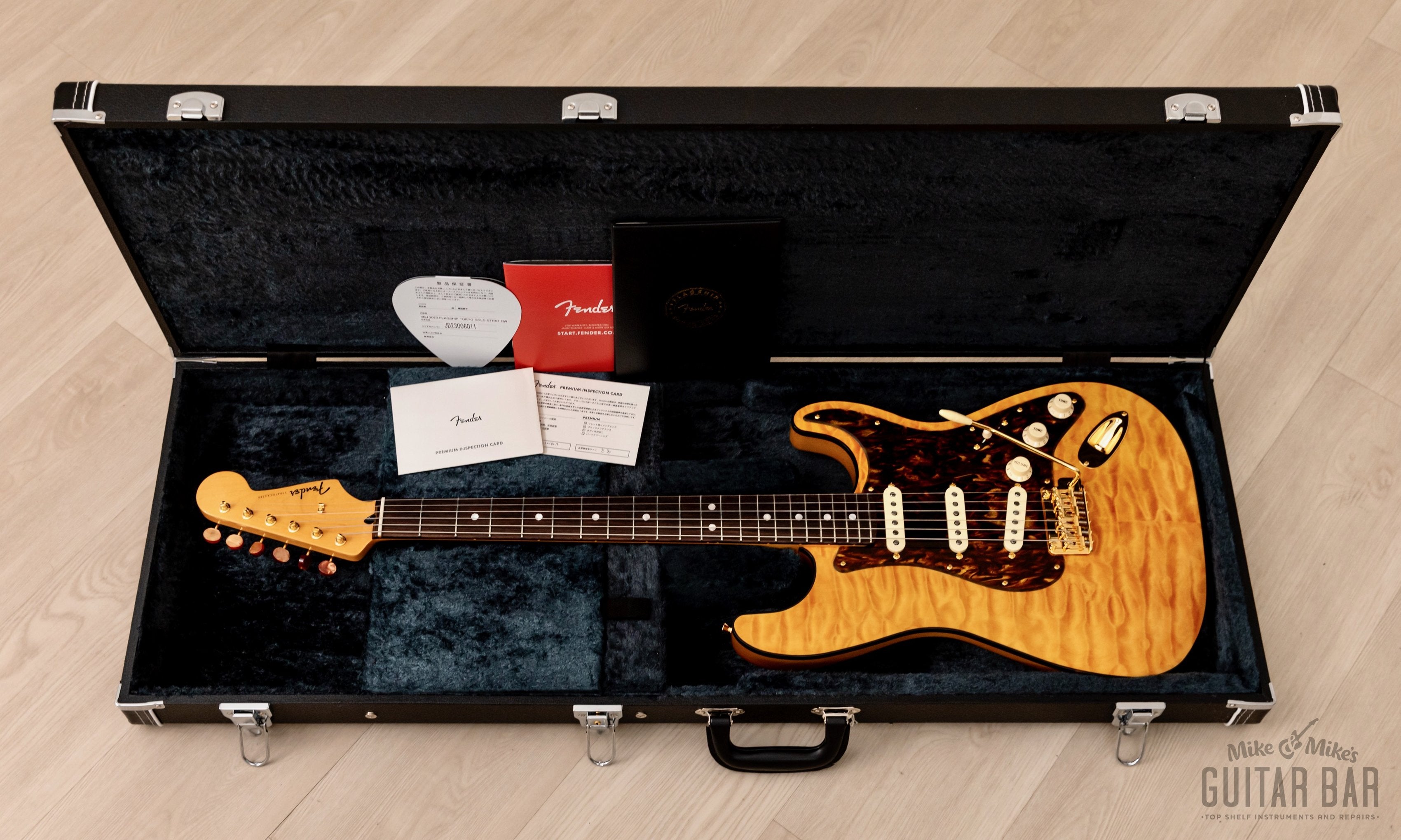 2023 Fender Made in Japan Limited 2023 Flagship Tokyo Gold Stratocaster, Mint w/ Case, Tags, COA