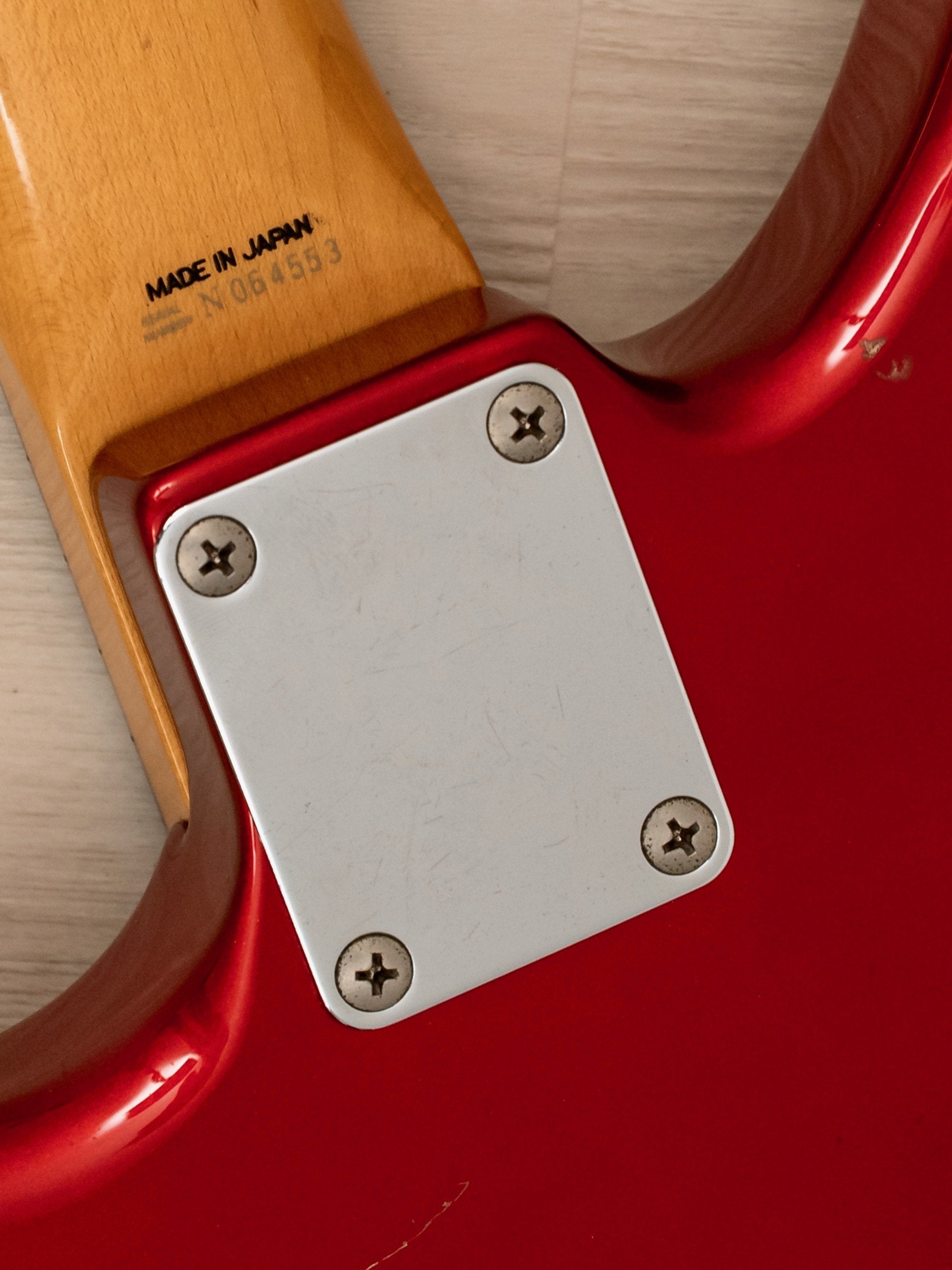 1995 Fender Jaguar '62 Vintage Reissue Offset Guitar JG66-85 Candy Apple Red w/ Headstock, Japan MIJ