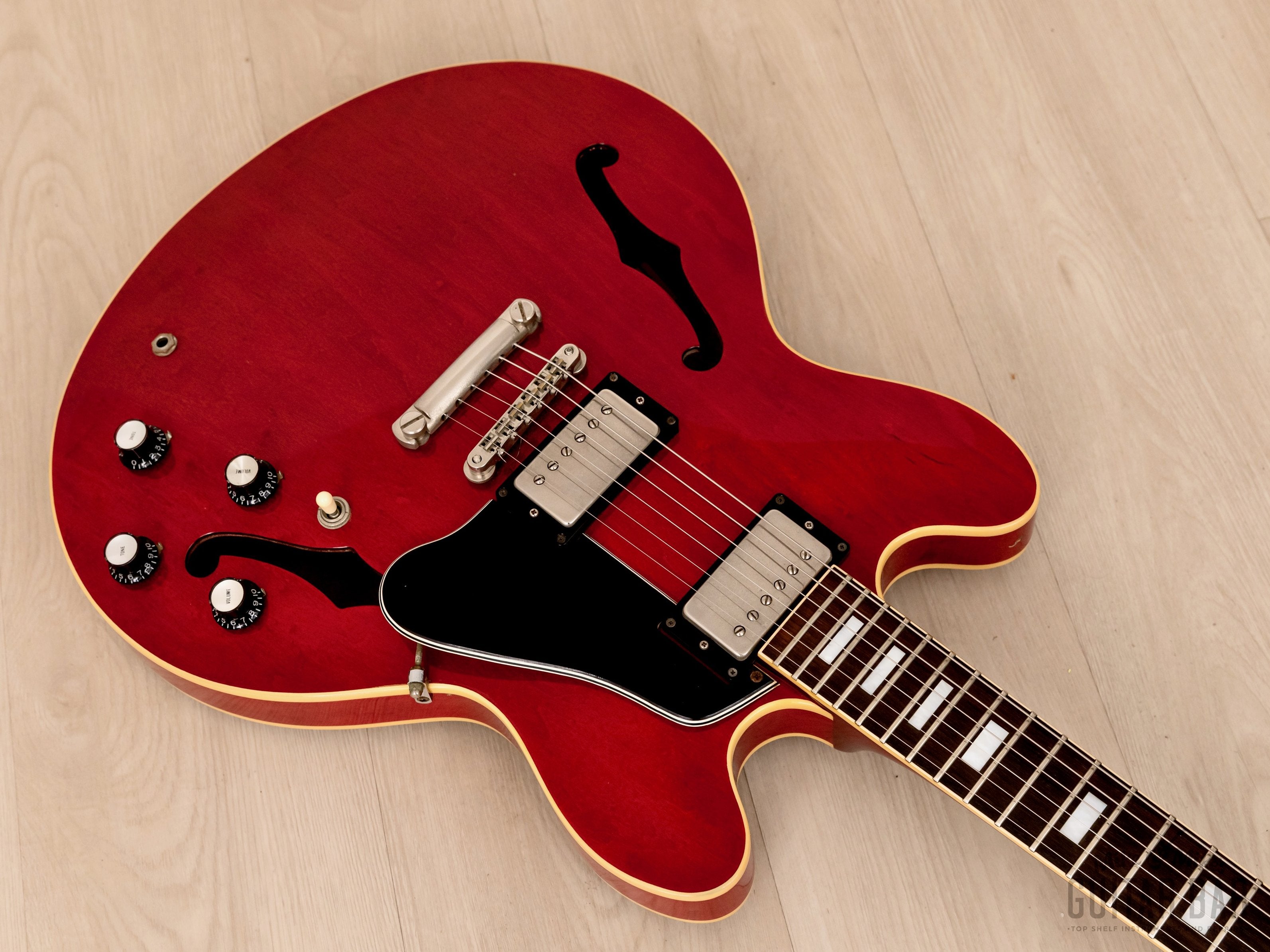 1990 Greco SA-75 Vintage Semi-Hollow Guitar 335 Cherry Mint Collection, Japan Fujigen