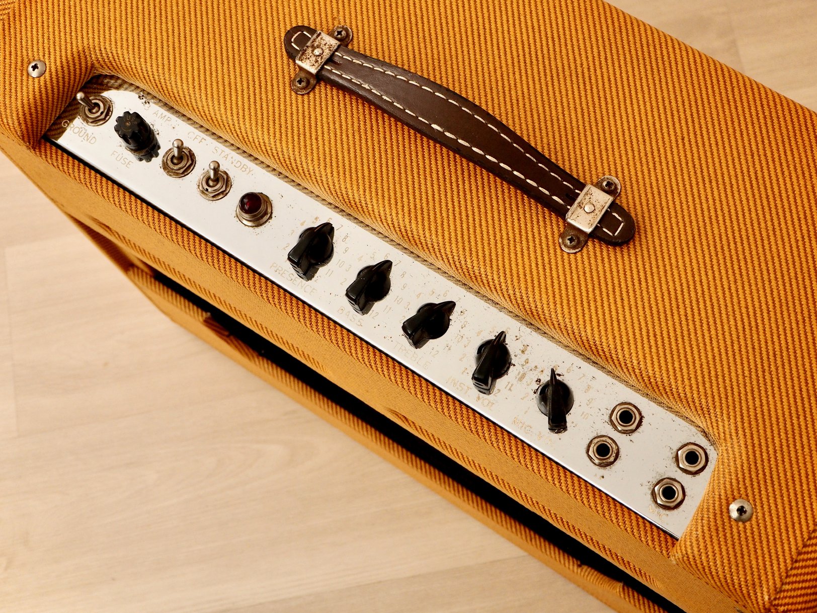 1957 Fender Super Tweed 5F4 Vintage Tube Amp 2x10 w/ Jensen P10Q, 6L6 Tubes