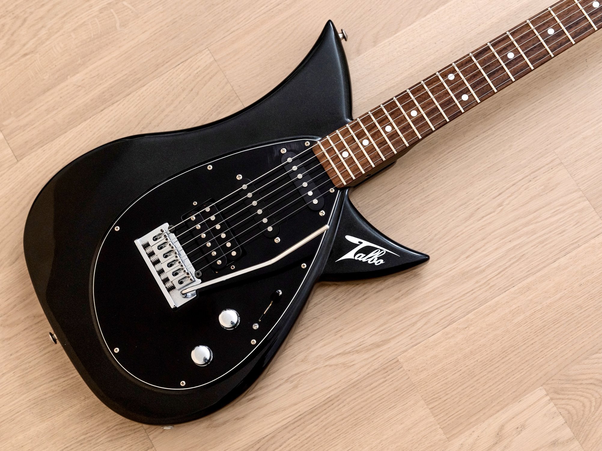 1990s Tokai Talbo A-125SH Aluminum Body Guitar Black Sparkle