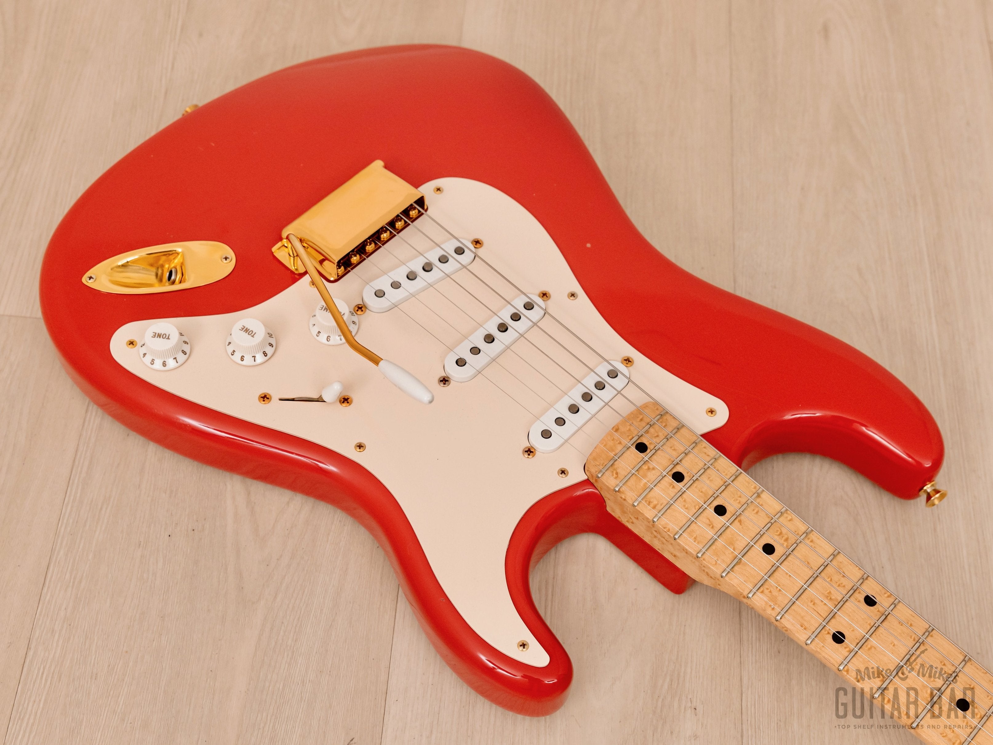 2005 Fender Custom Shop 1956 Stratocaster NOS Partscaster Fiesta Red w/ Gold Hardware, COA, Tags & Case