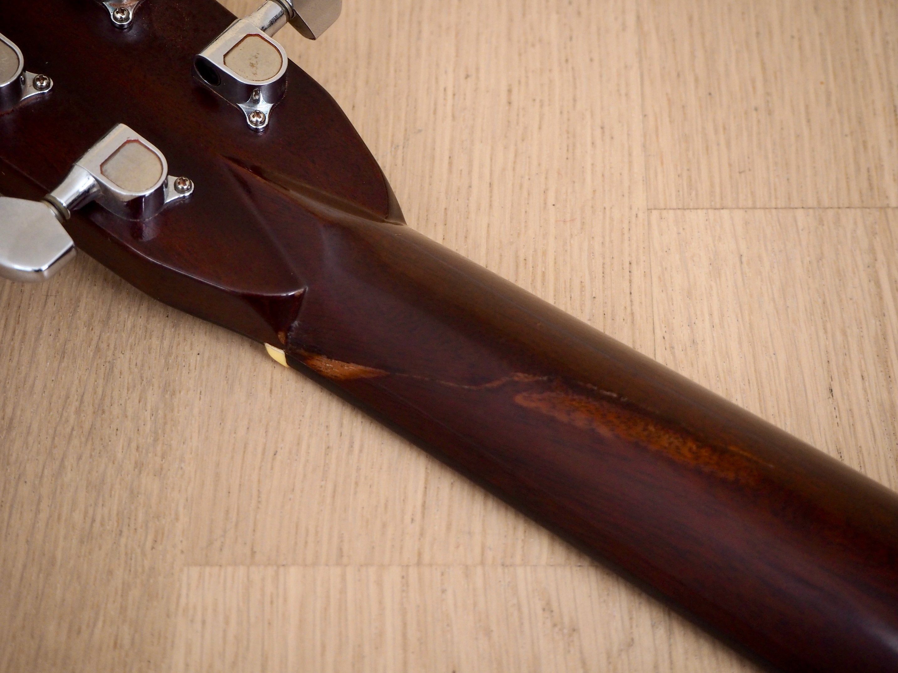 1970s S Yairi YD-402 Vintage Herringbone Dreadnought Acoustic Guitar w/ Case, Japan
