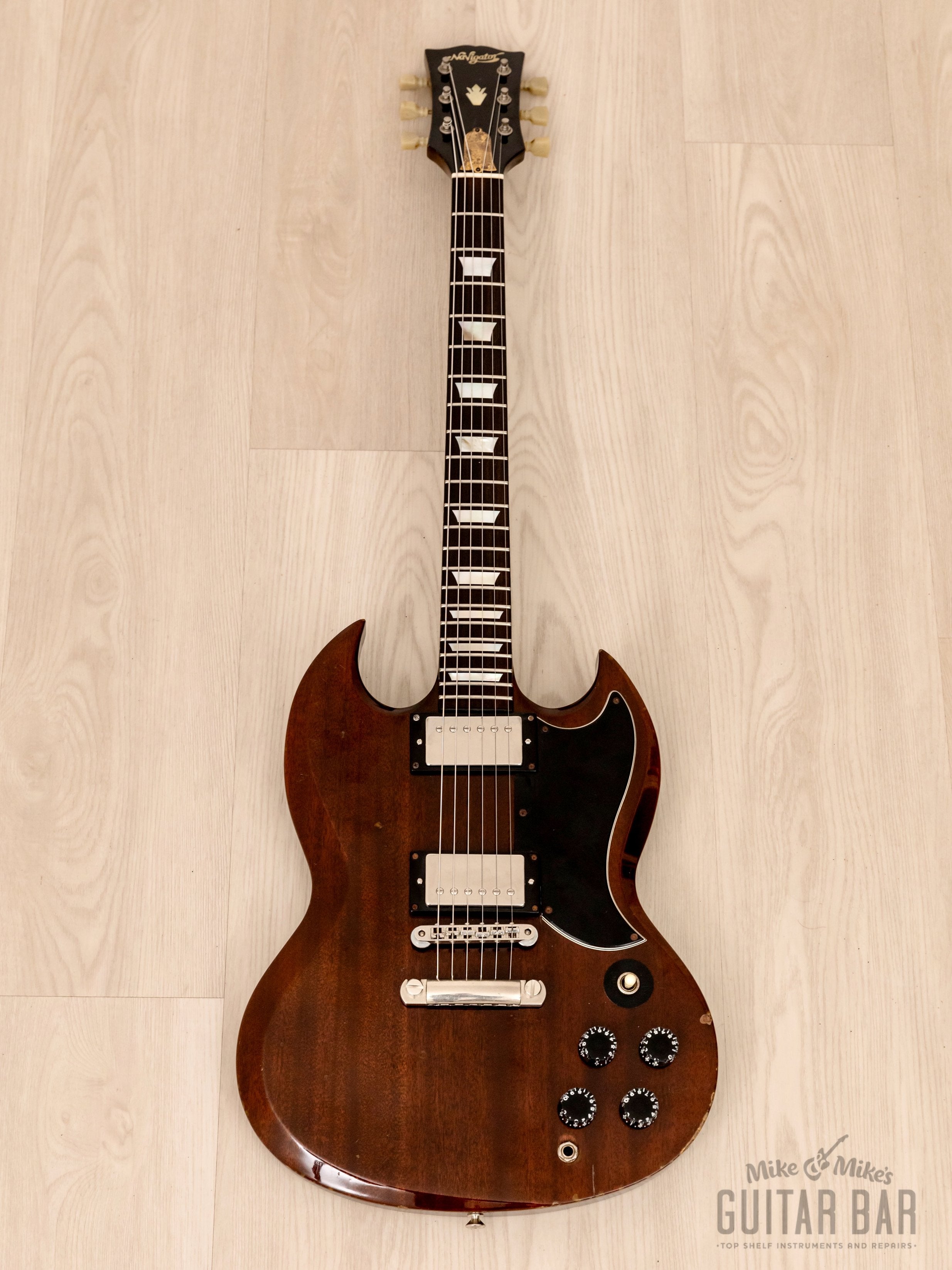 1979 ESP Navigator EG-11 SG Vintage Electric Guitar Walnut, Japan Kasuga