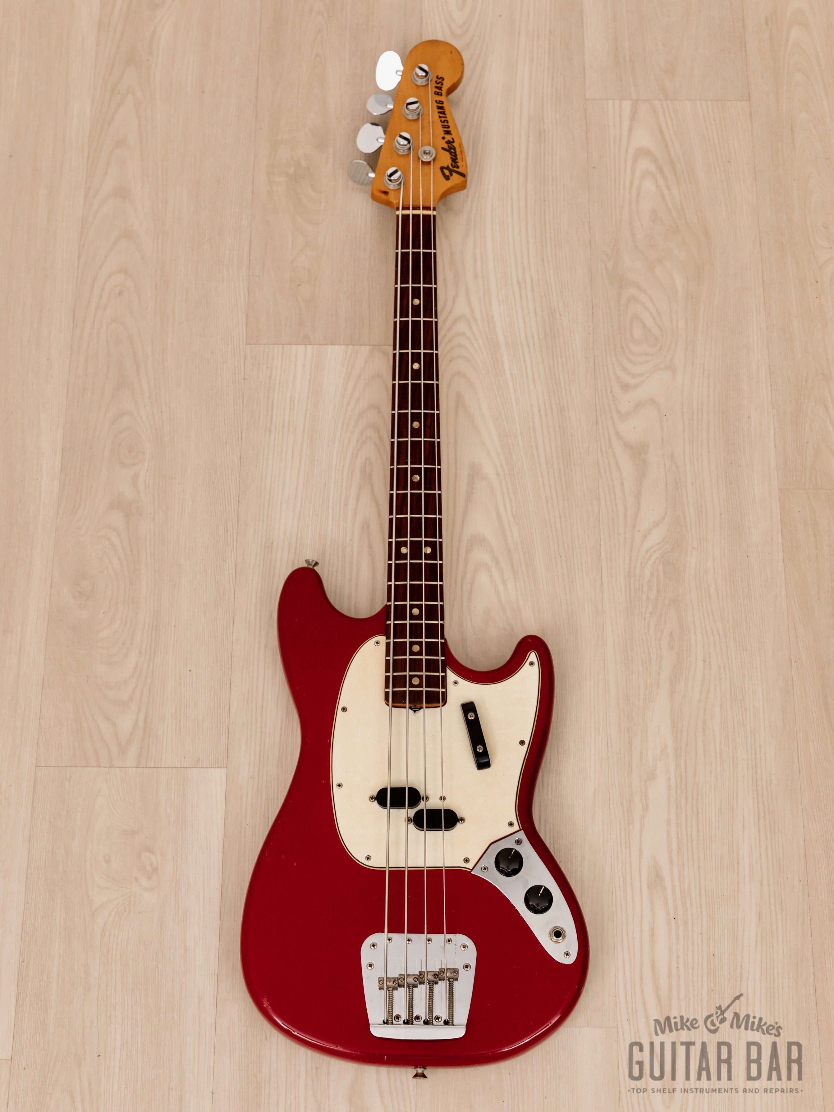 1967 Fender Mustang Bass Vintage Short Scale Bass Dakota Red w/ Case