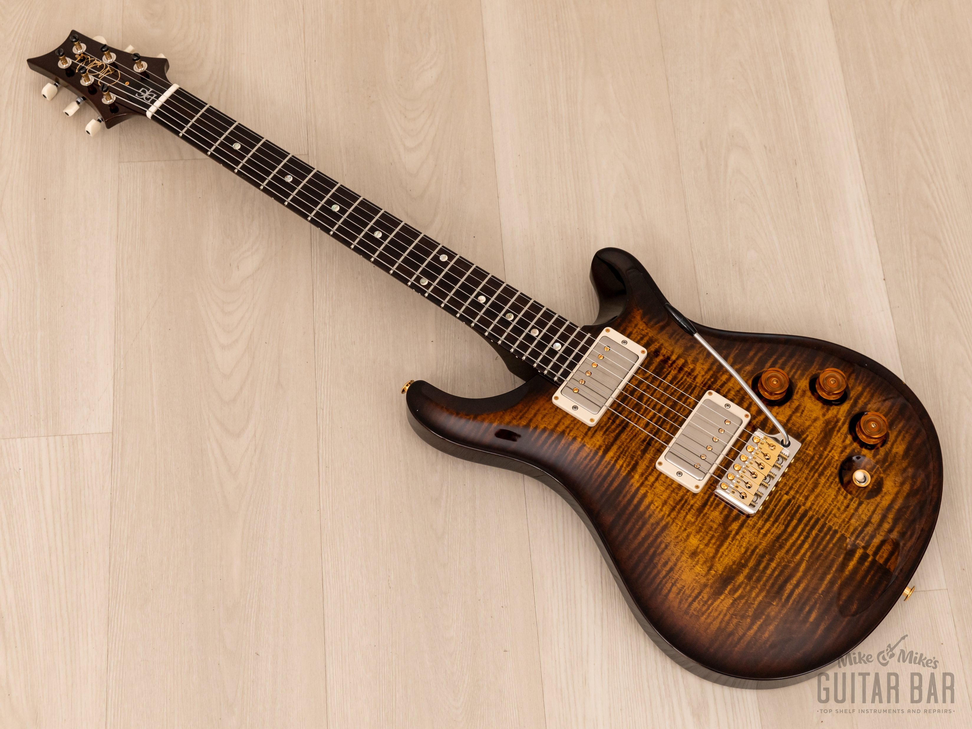 2022 Paul Reed Smith DGT David Grissom Trem 10 Top Black Gold Wrap Burst Near-Mint w/ Case, Tags