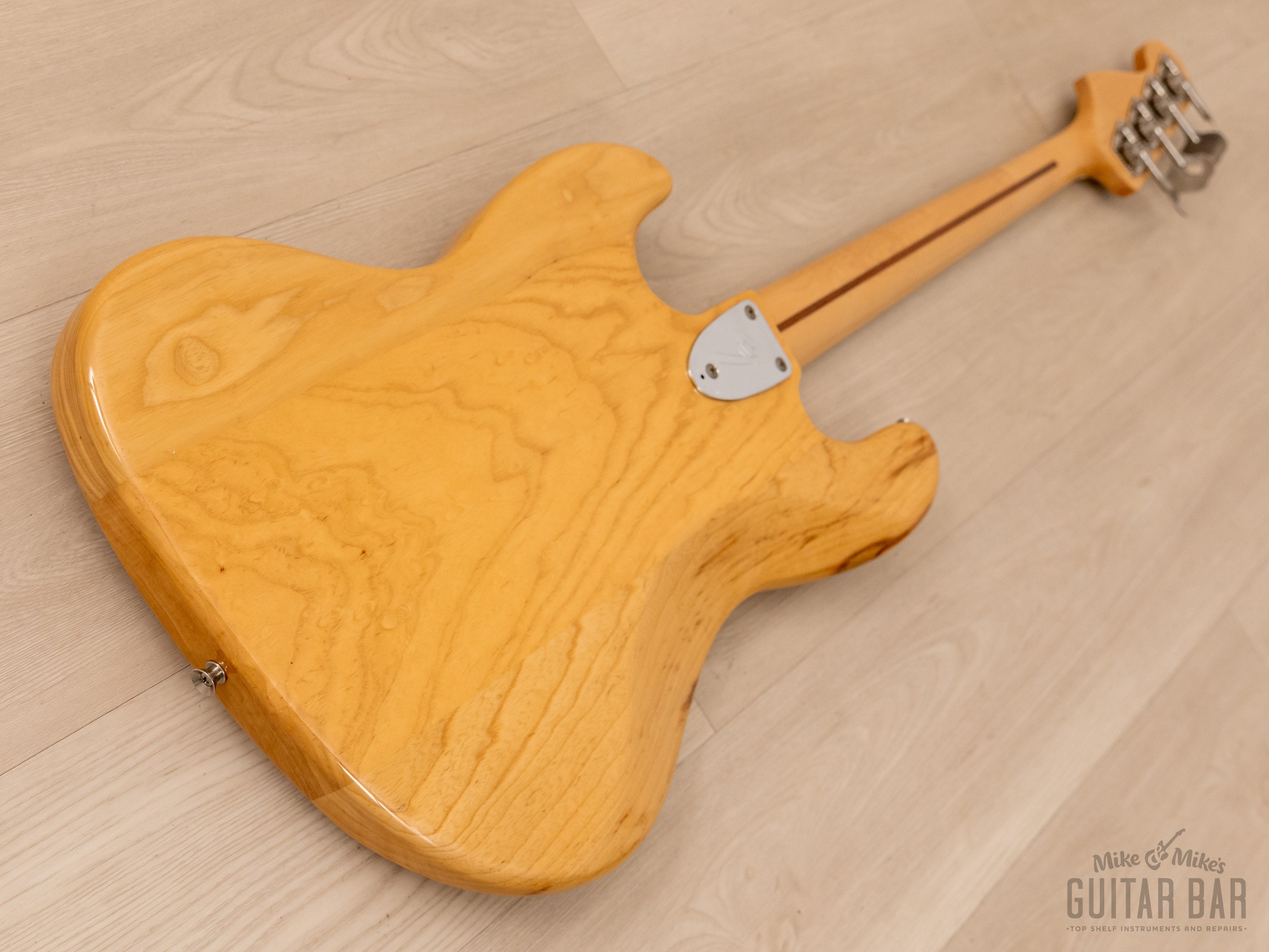 2008 Fender Jazz Bass ‘75 Vintage Reissue JB75-100US Natural Ash w/ USA Pickups, Case & Hangtags, Japan CIJ