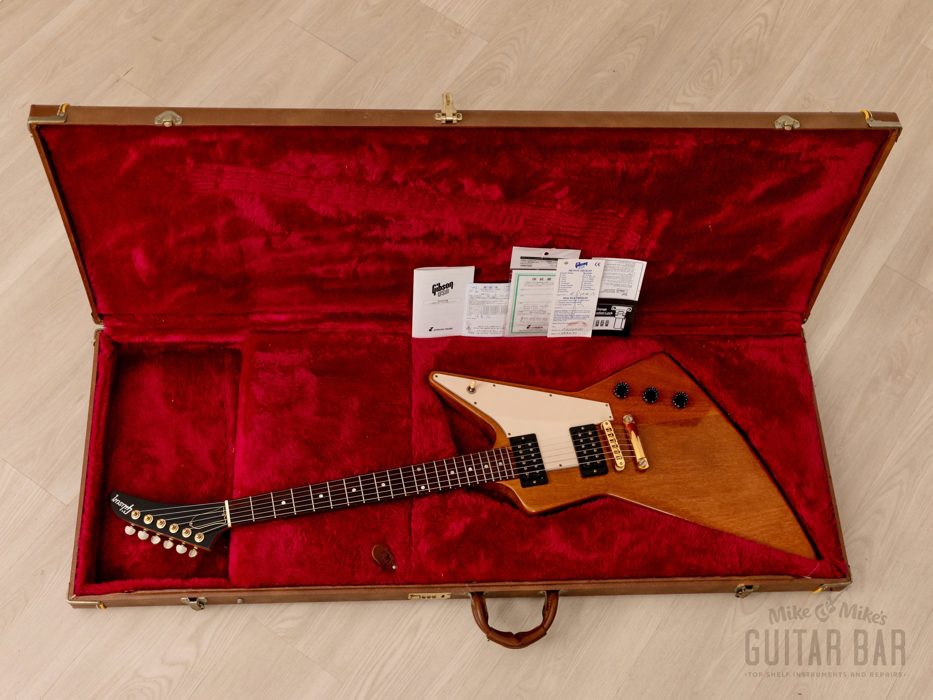 2001 Gibson Limited Edition Explorer '76 Vintage Reissue Natural w/ Case &  Tags, Yamano