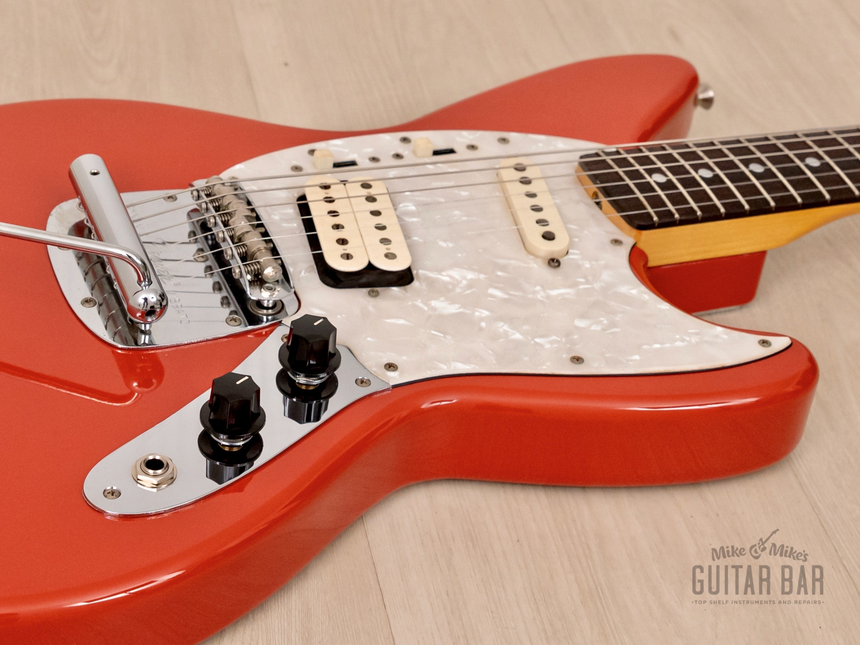 1996 Fender Jag-Stang JGS-65 Kurt Cobain Signature Offset Guitar Fiesta Red, 1st Year, Japan MIJ