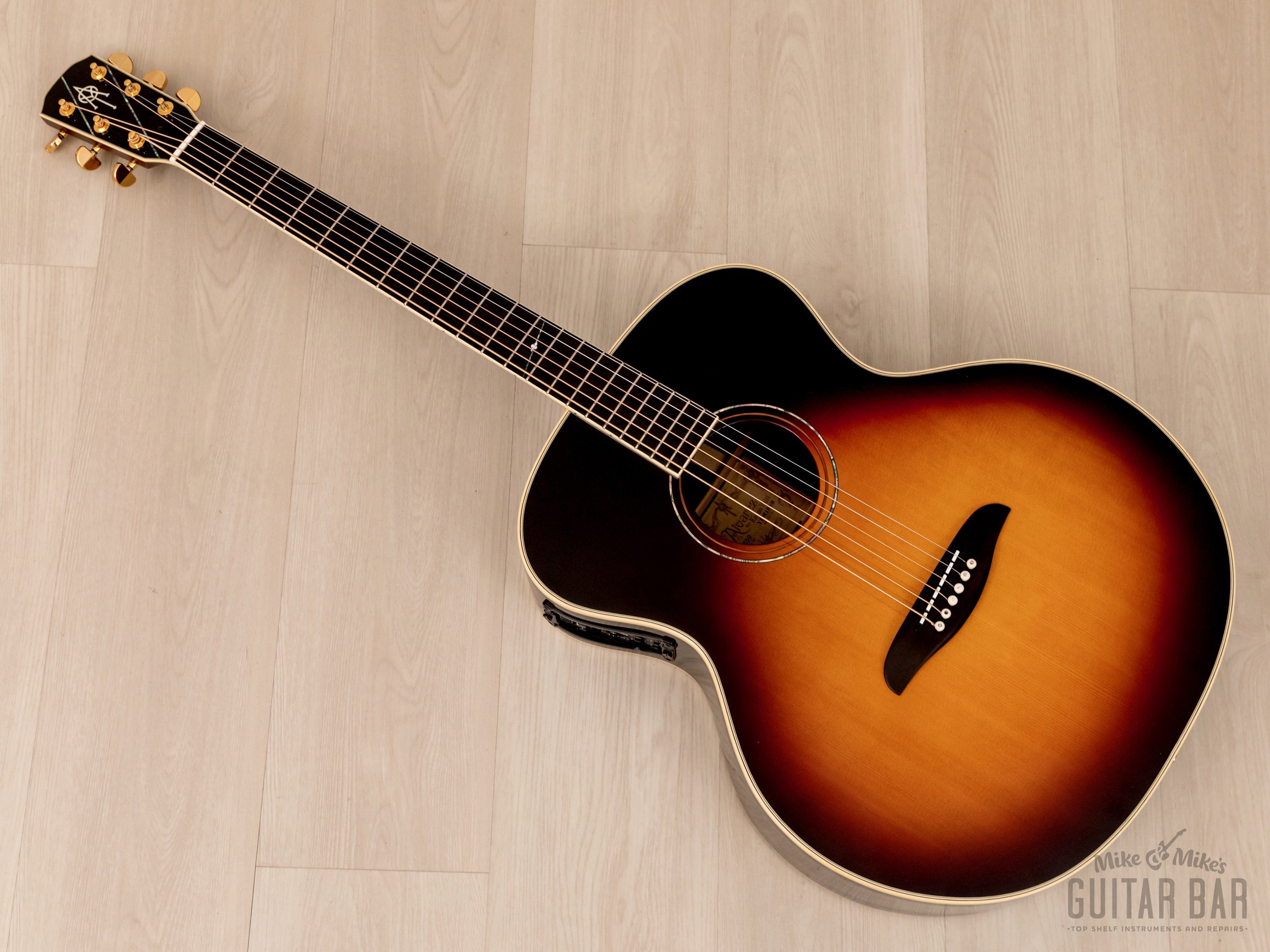 2010 Alvarez by Kazuo Yairi Masterworks YBM1E Baritone Jumbo Acoustic Electric Guitar w/ Case