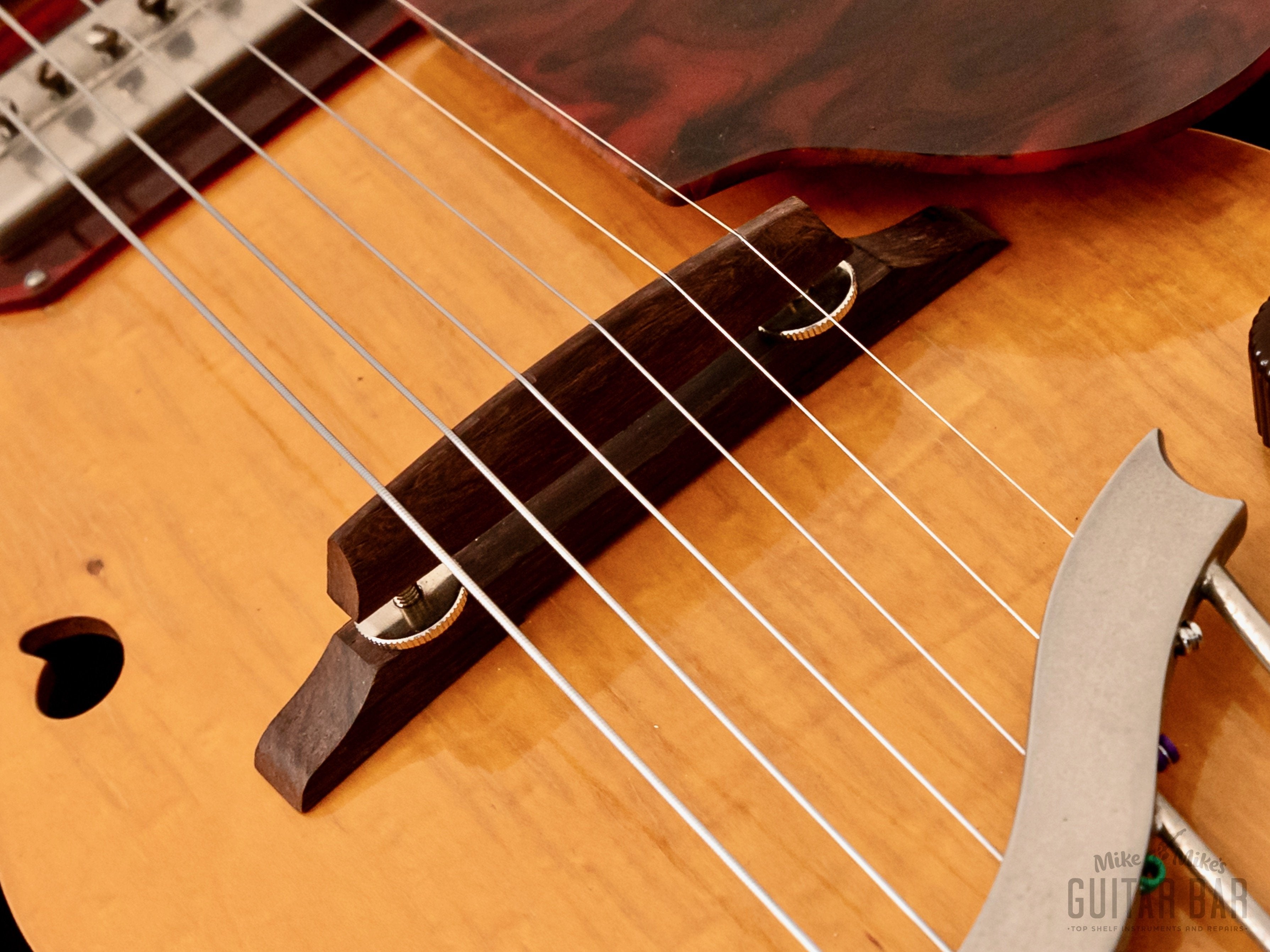 1958 Harmony H65 Vintage Archtop Guitar Blonde w/ Gibson P-13 Pickup & Case