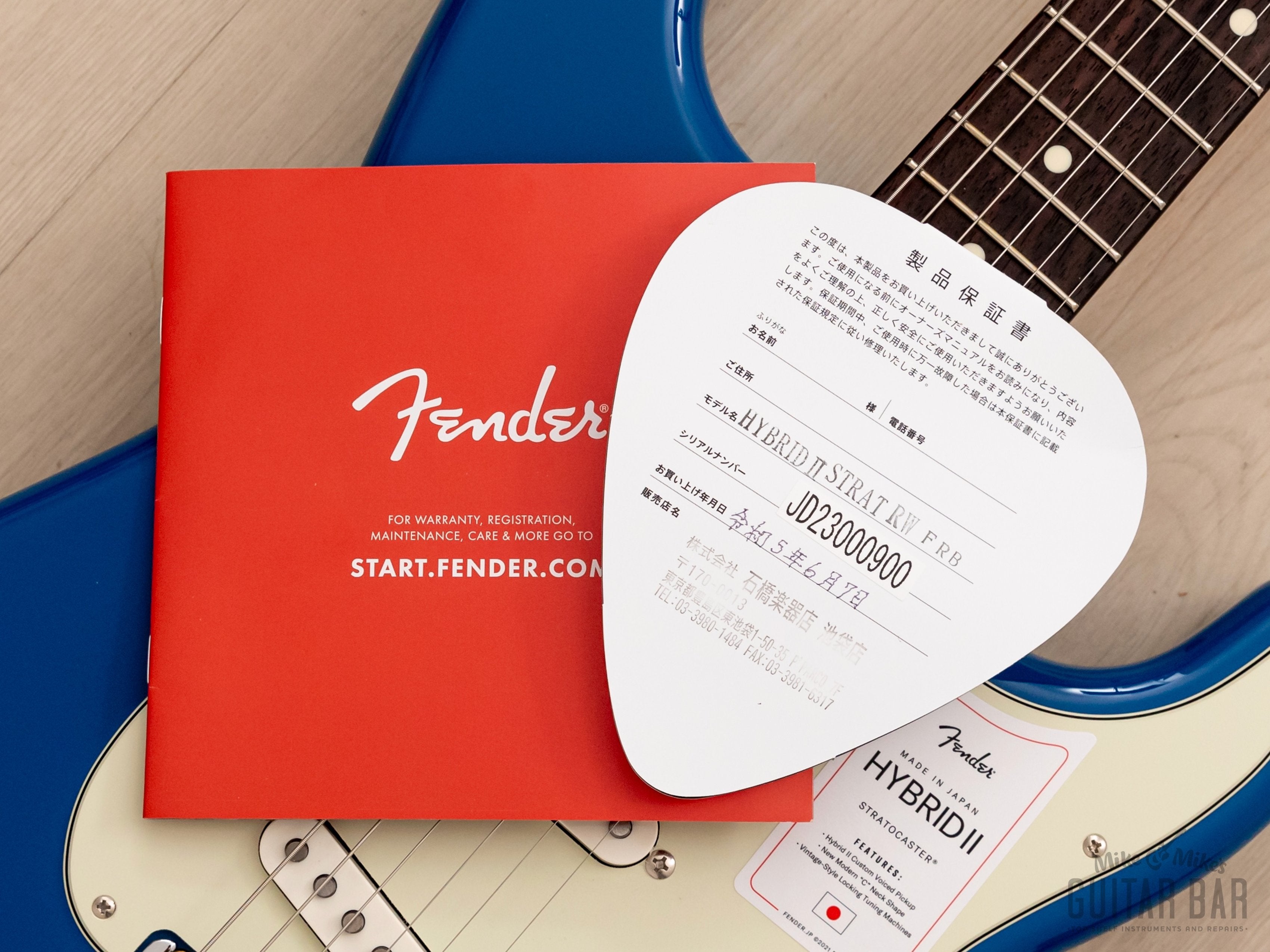 2023 Fender Hybrid II Stratocaster Forest Blue, Mint w/ Hangtags, Japan MIJ