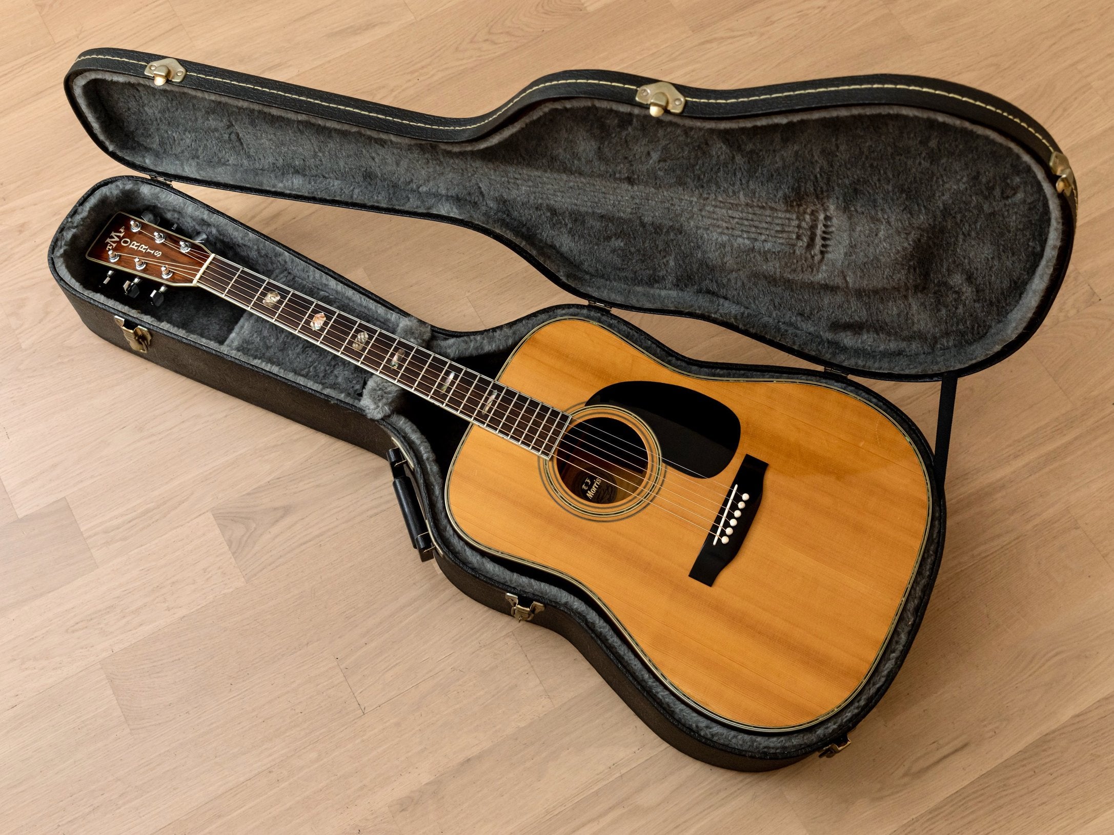 1970s Morris W-60 Vintage Dreadnought Acoustic Guitar, Spruce & Jacaranda  w/ Case, Japan