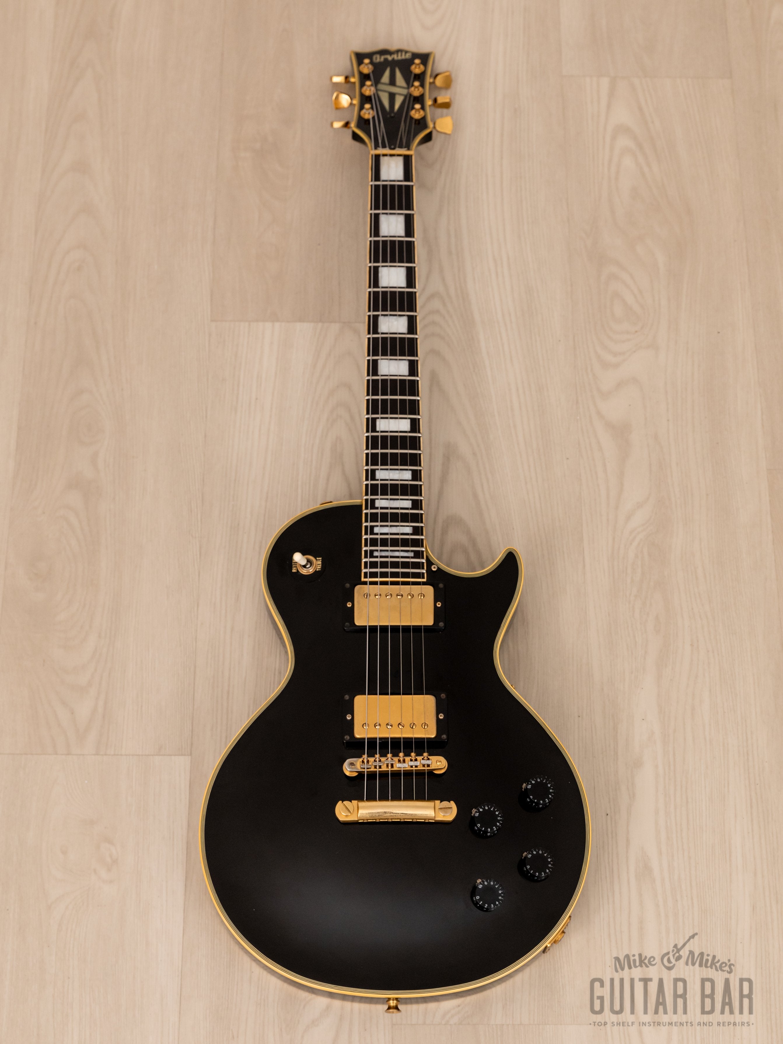 1990 Orville Les Paul Custom LPC-75 Black Beauty Gibson-Licensed, Near-Mint  w/ Hangtag, Japan Terada