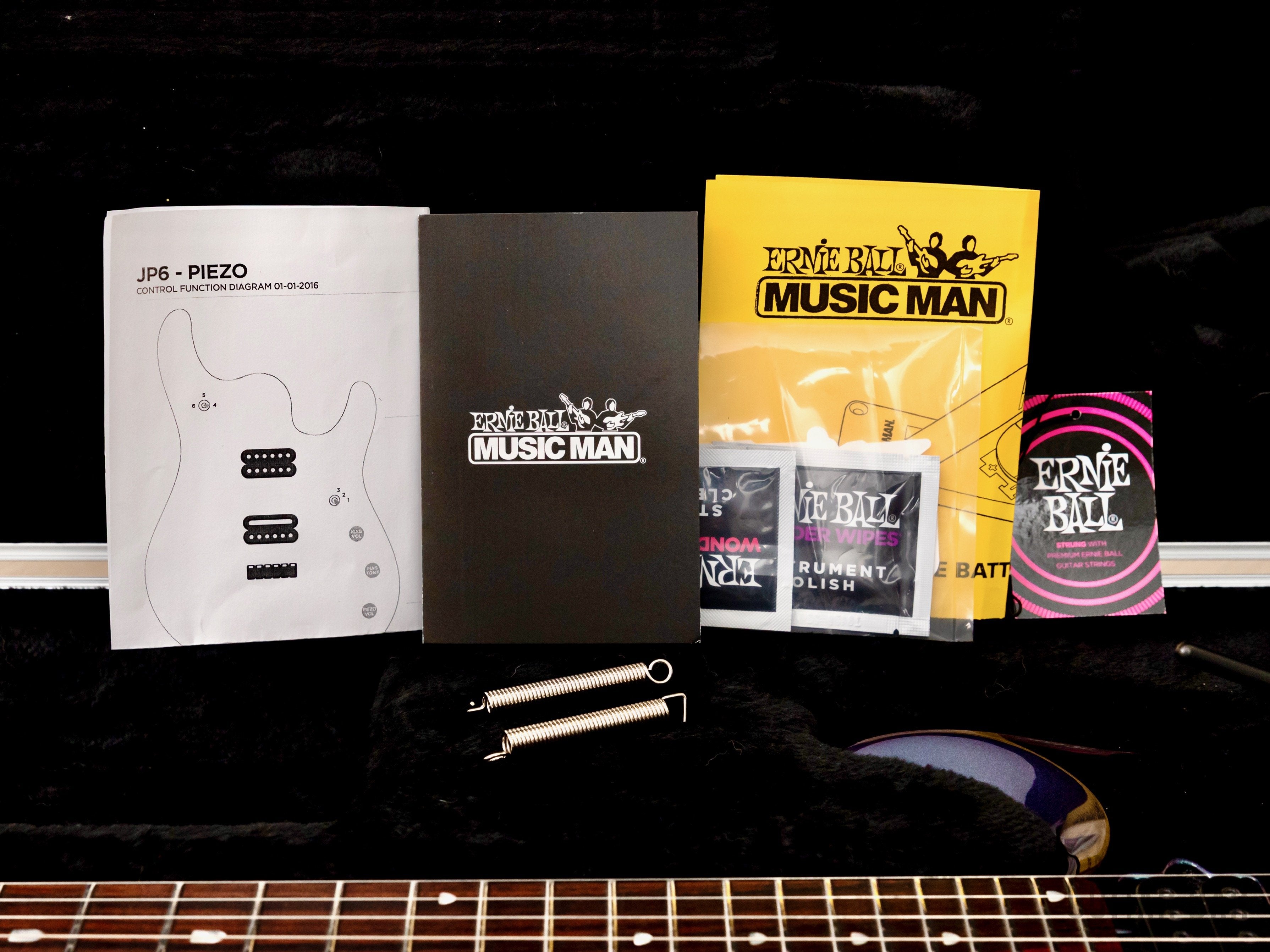 2020 Ernie Ball Music Man John Petrucci Signature JP6 Piezo Mystic Dream, Mint w/ Case & Hangtags