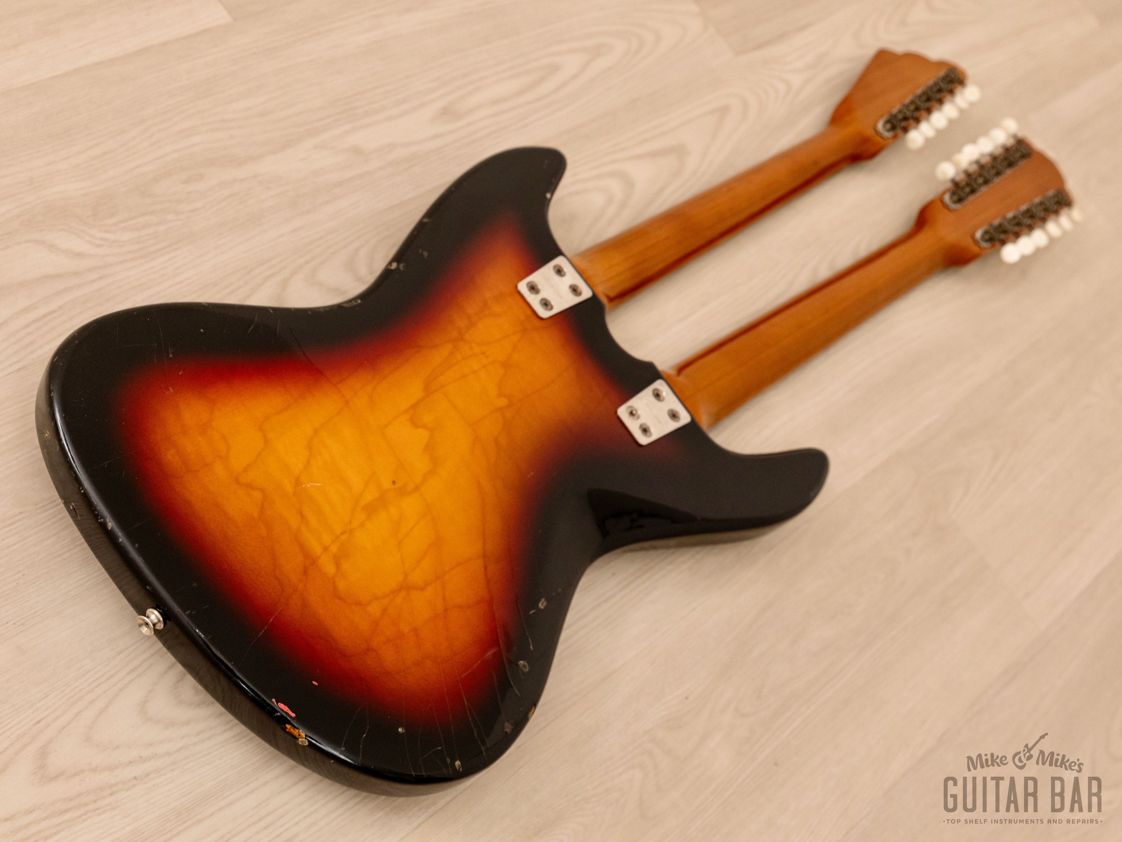 1960s Framus 6/12 Doubleneck Vintage Guitar Sunburst, German-Made