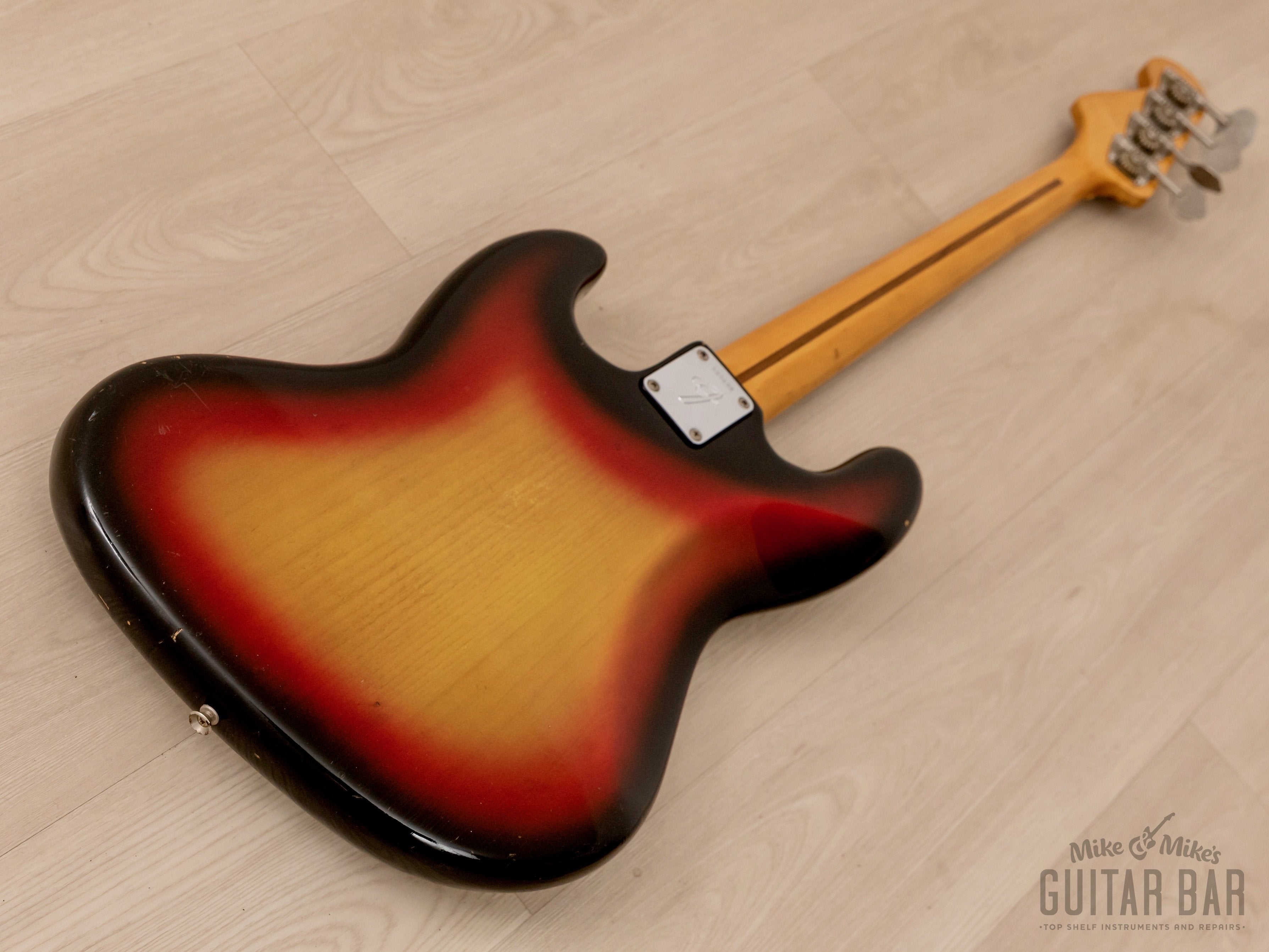 1974 Fender Jazz Bass Sunburst Vintage Bass w/ Case