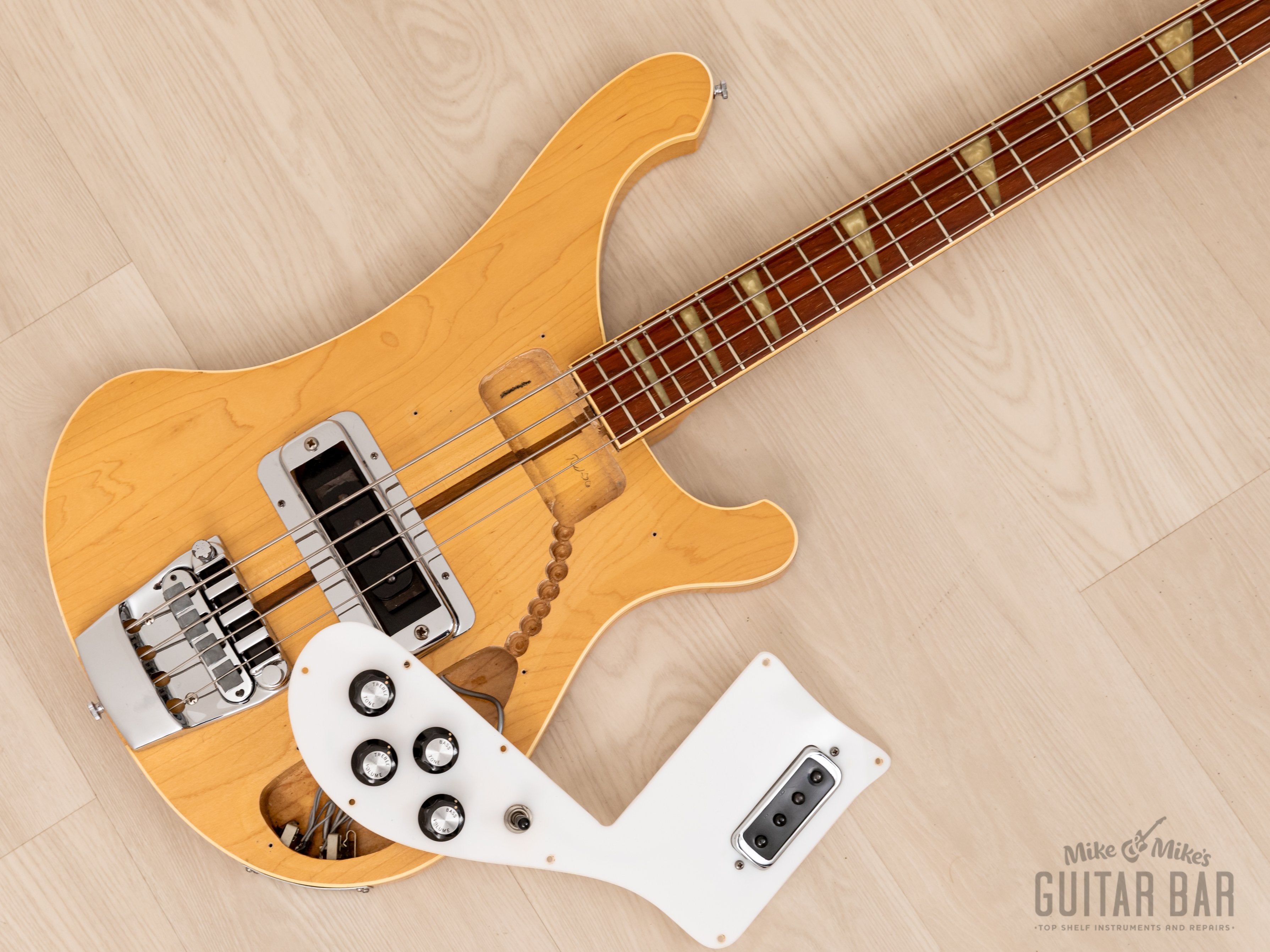 1974 Rickenbacker 4001 Vintage Electric Bass Mapleglo, 100% Original w/ Case