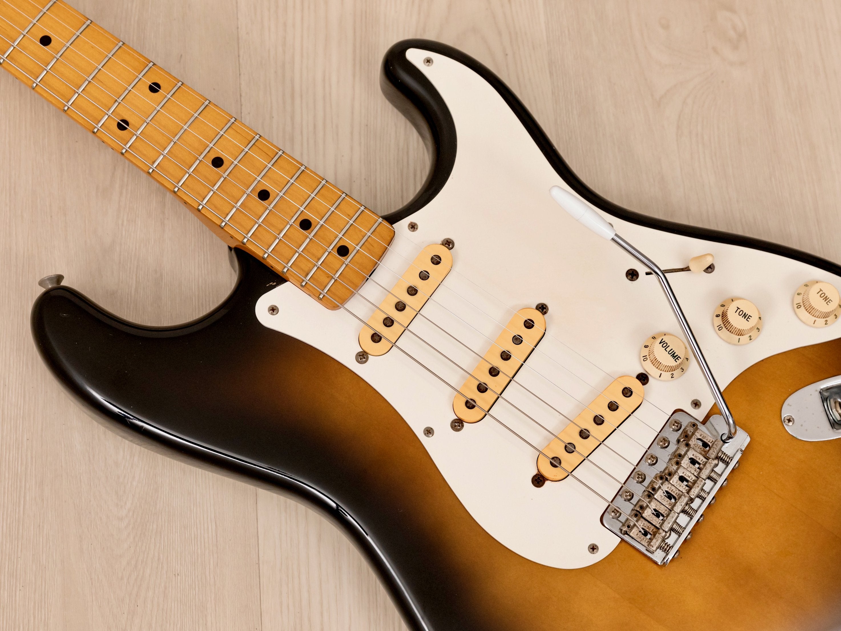 1988 Fender Stratocaster ‘57 Vintage Reissue ST57-55 Sunburst w/ Seymour Duncan SSL-1, Japan MIJ Fujigen
