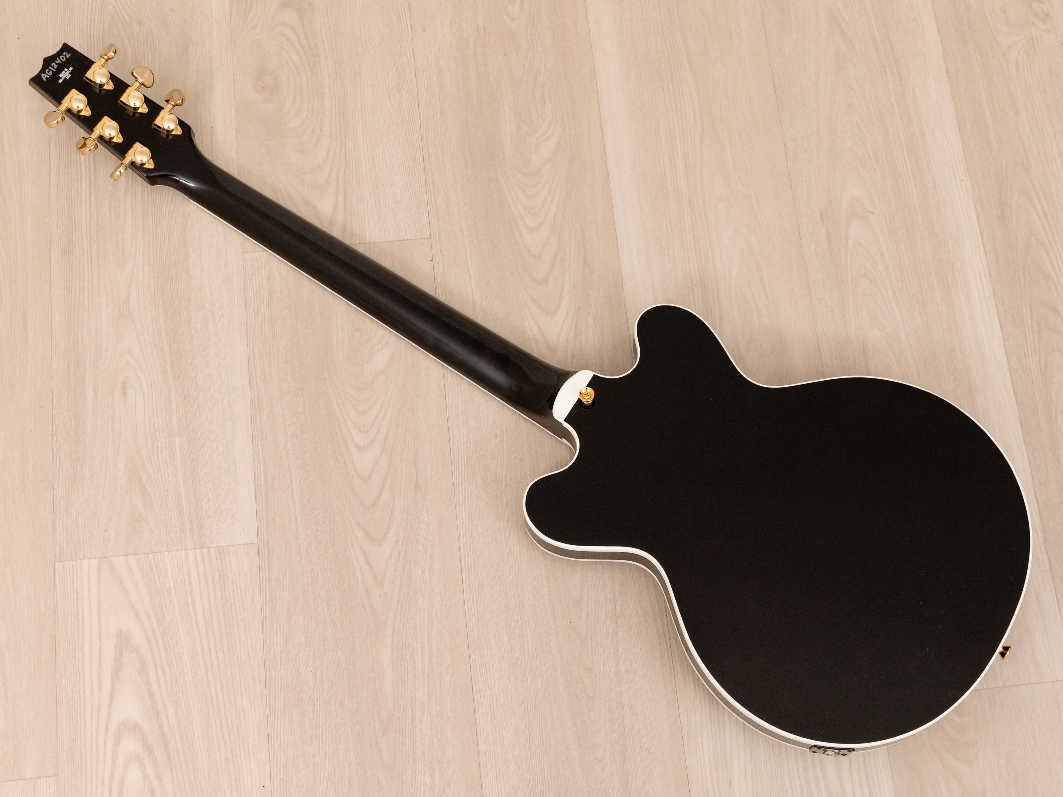 2016 Heritage Millennium DC Double Cutaway Semi-Hollow Guitar Black Opaque w/ Seymour Duncan PAFs & Case, Kalamazoo