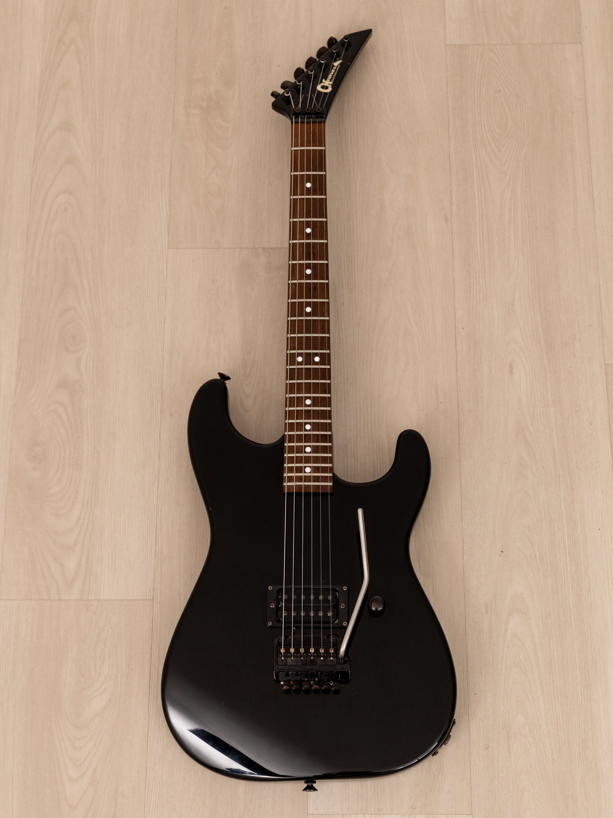 1986 Charvel by Jackson Model 2 Super Strat Vintage Electric Guitar Black w/ Kahler, Japan