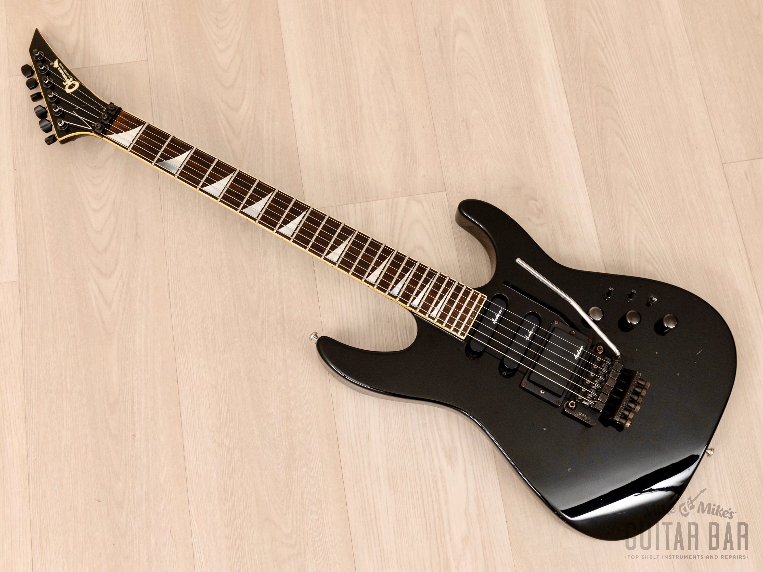1989 Charvel by Jackson Model 6 HSS Vintage Electric Guitar Neck Through Black, Japan