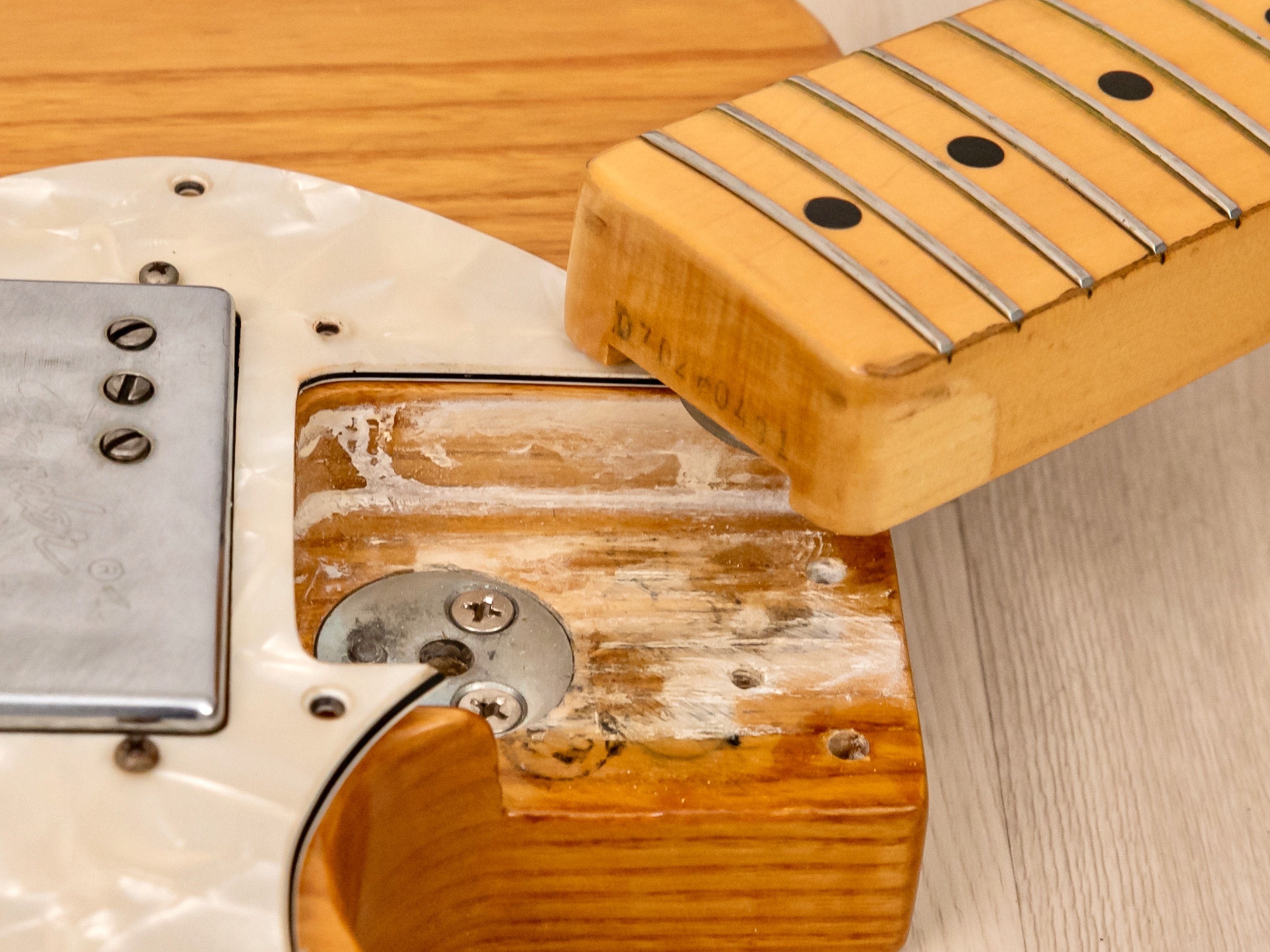 1979 Fender Telecaster Thinline Vintage Electric Guitar Natural, 100% Original w/ Wide Range, Case