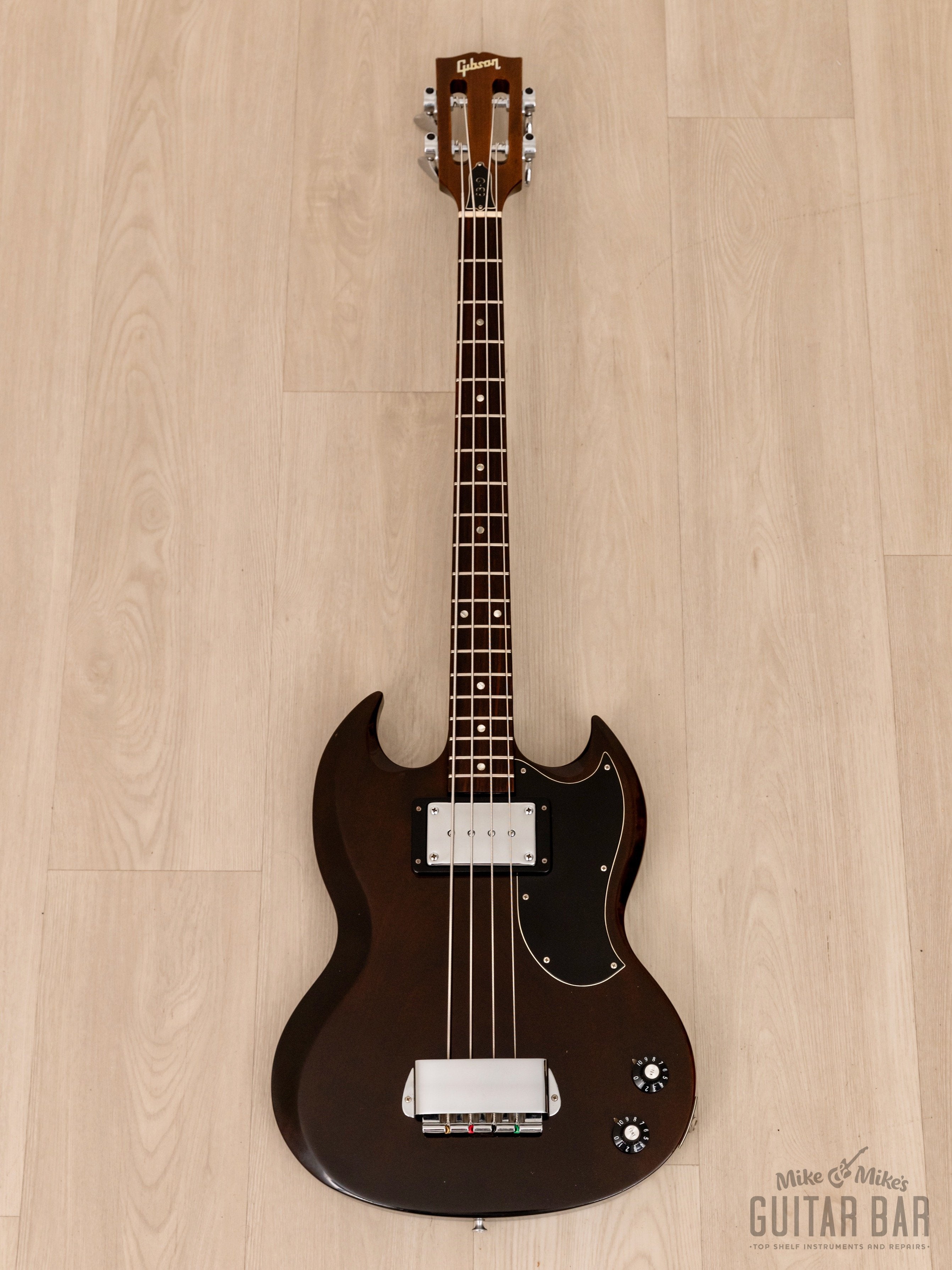 1970 Gibson EB-0 Slotted Headstock Vintage Short Scale SG Bass, 100% Original w/ Case, Hangtag