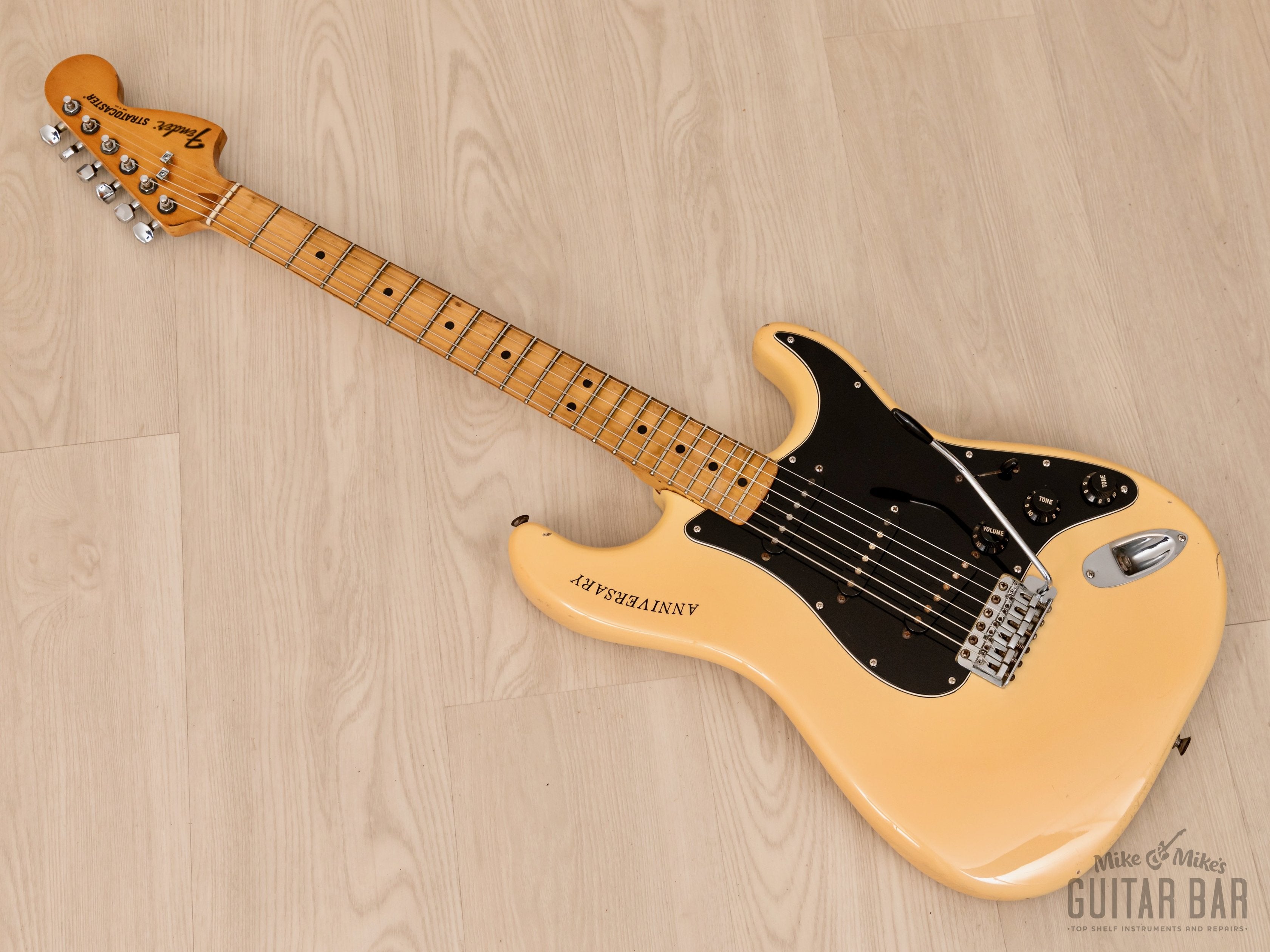 1980 Fender Stratocaster 25th Anniversary Model Vintage Guitar Pearl White w/ Case