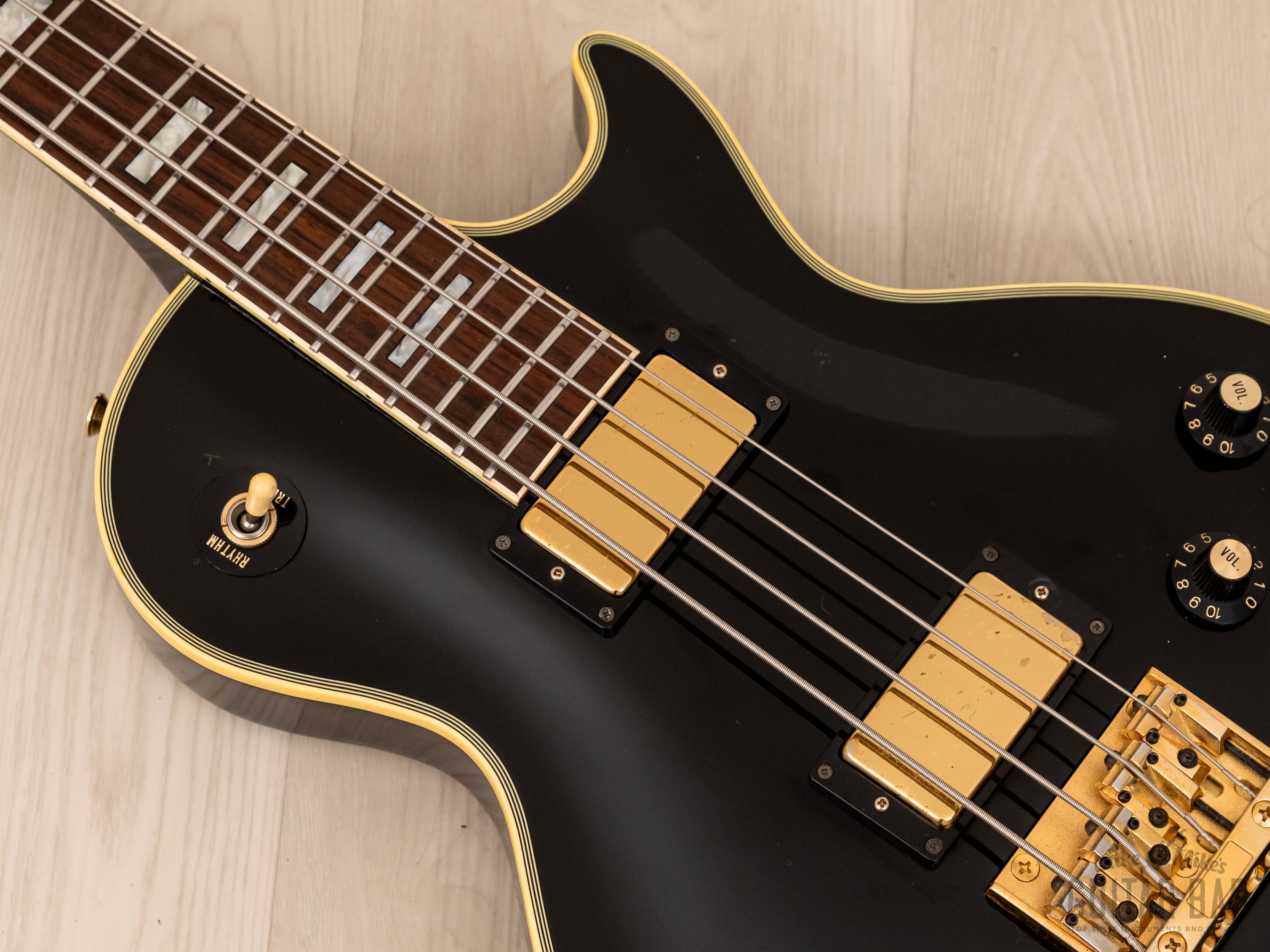 1991 Greco EGB-850 Custom Black Beauty Vintage Short Scale Bass, Japan Fujigen