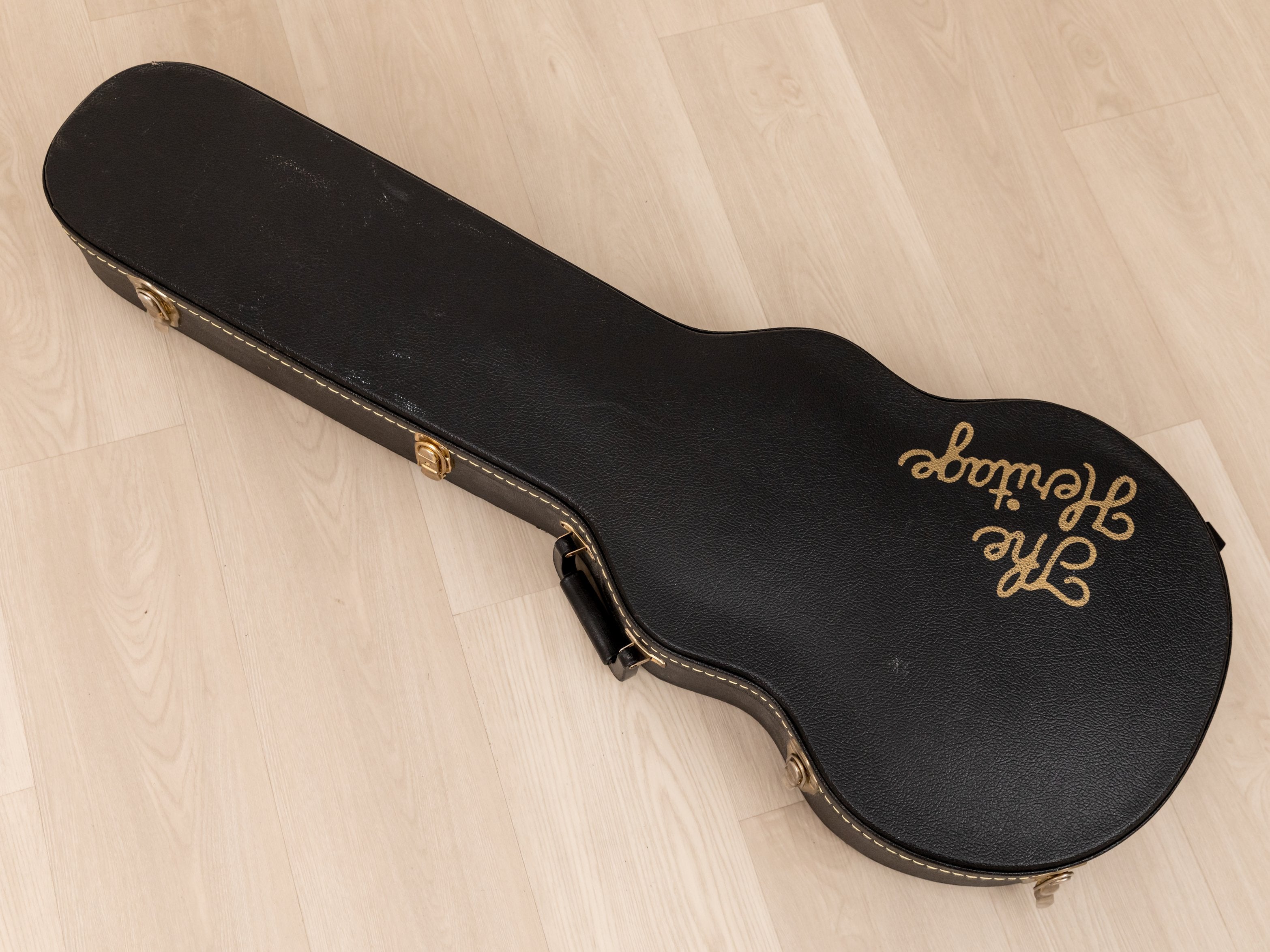 2016 Heritage Millennium DC Double Cutaway Semi-Hollow Guitar Black Opaque w/ Seymour Duncan PAFs & Case, Kalamazoo