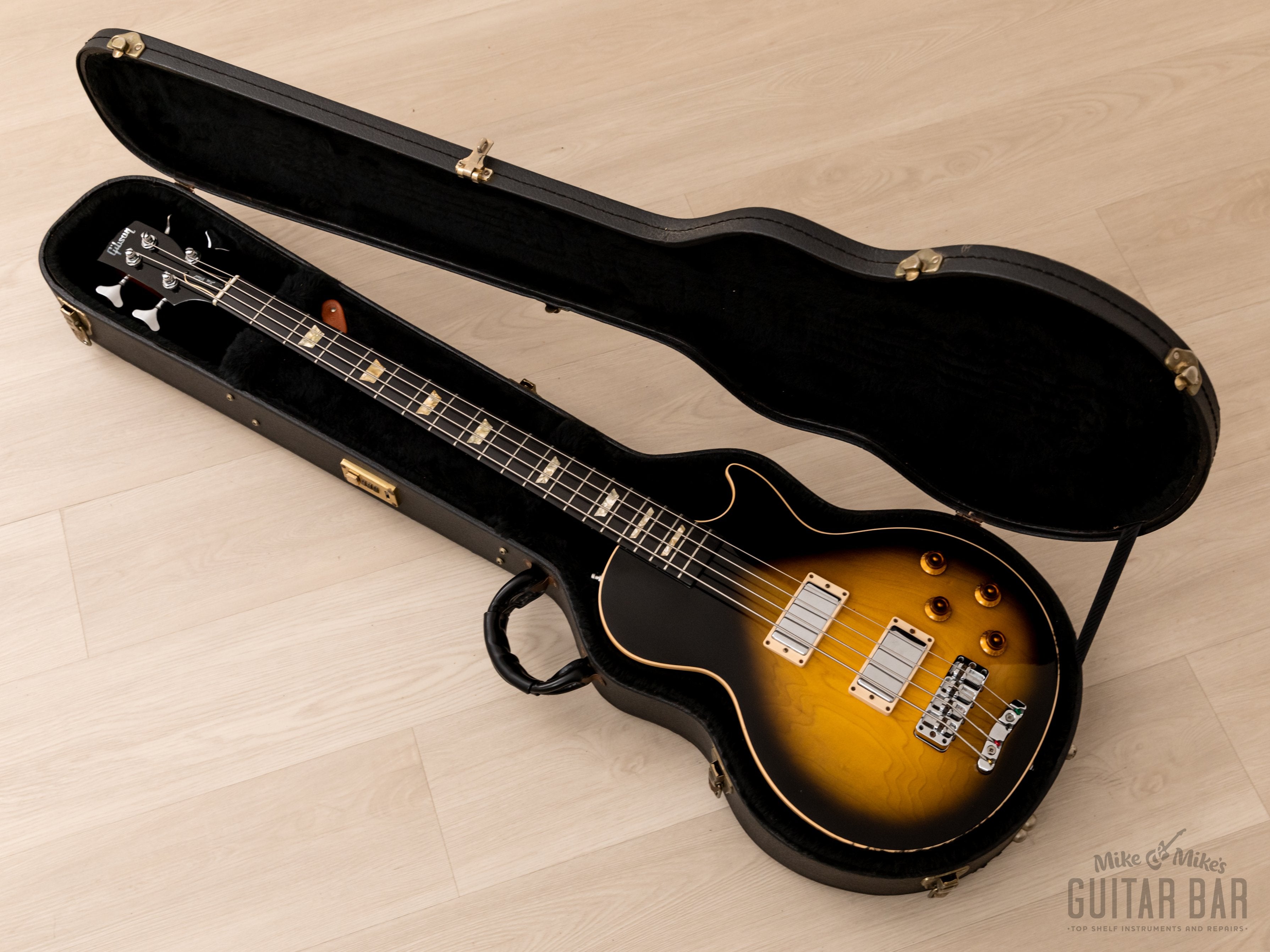1997 Gibson Les Paul Standard Bass Vintage Sunburst w/ Active Bartolini Preamp, Case