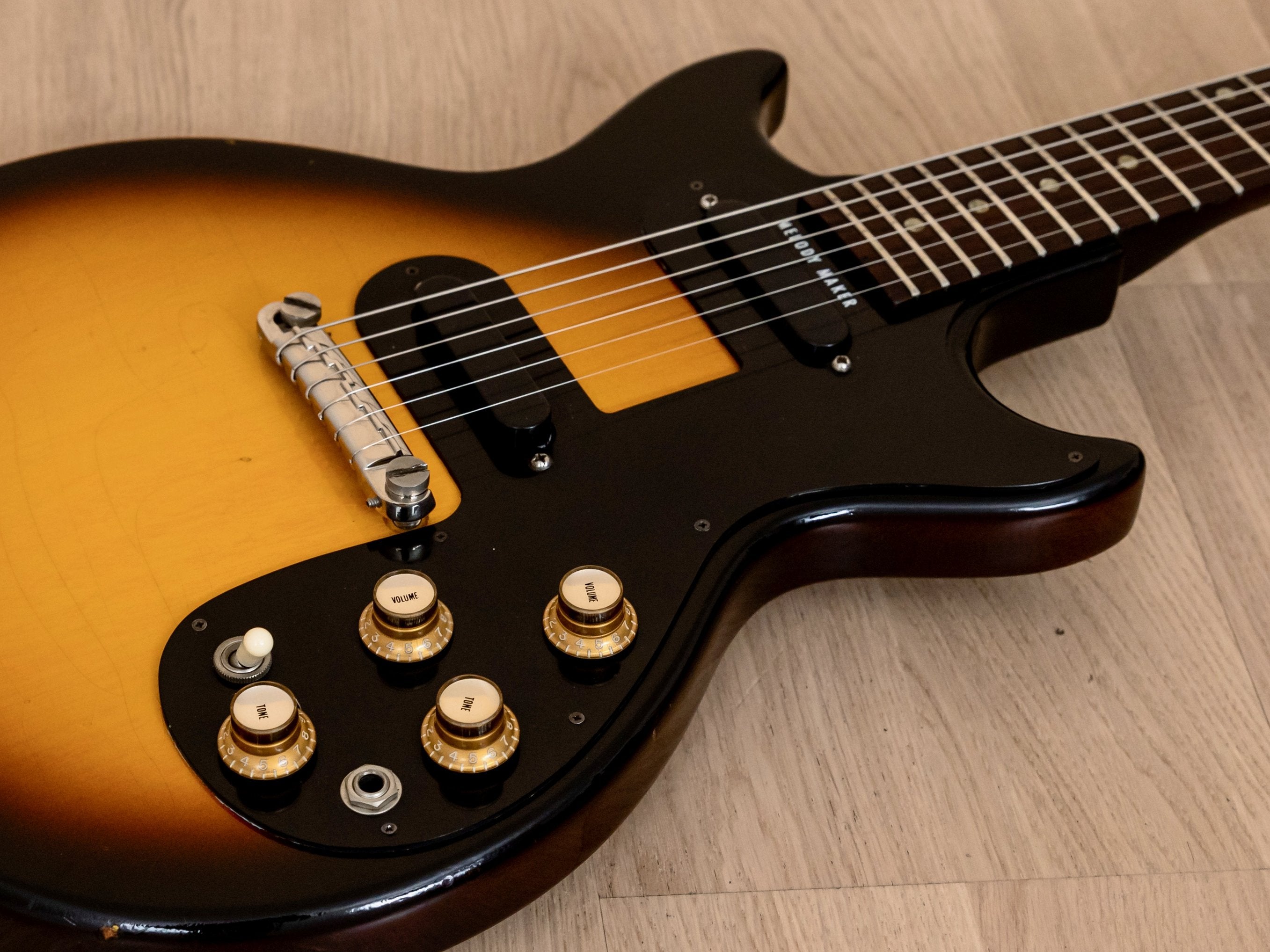1964 Gibson Melody Maker D Double Pickup Vintage Guitar Sunburst w/ Case