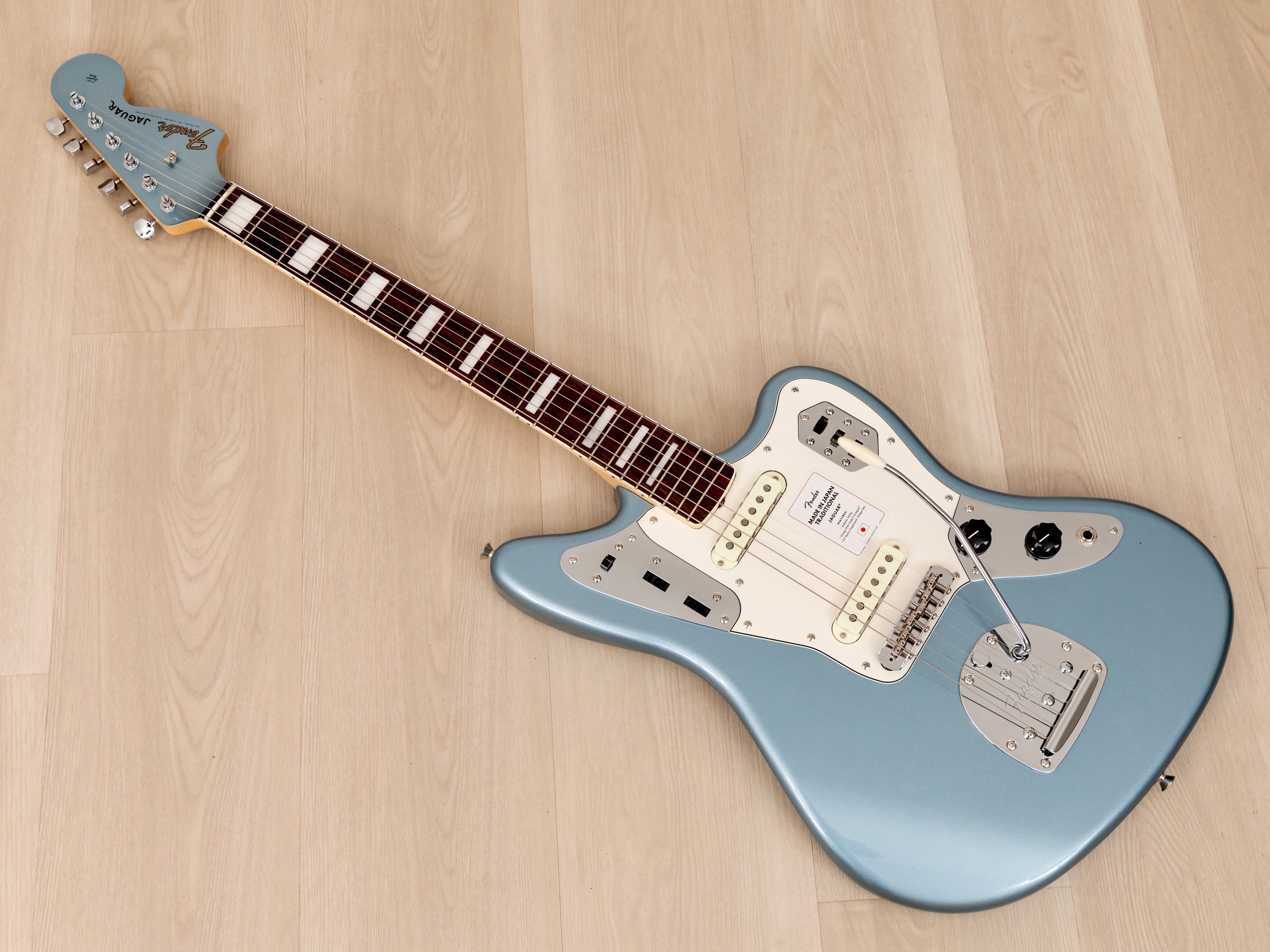 2023 Fender Traditional Late 60s Jaguar, Ice Blue Metallic w/ Headstock, Blocks & Binding, Japan MIJ