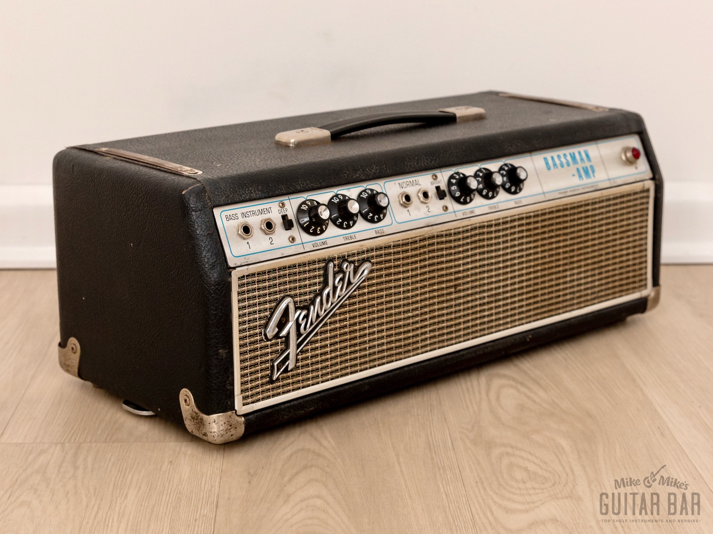 1967 Fender Bassman Vintage Tube Amp Head Silverface Drip Edge, AB165 Black Panel Circuit