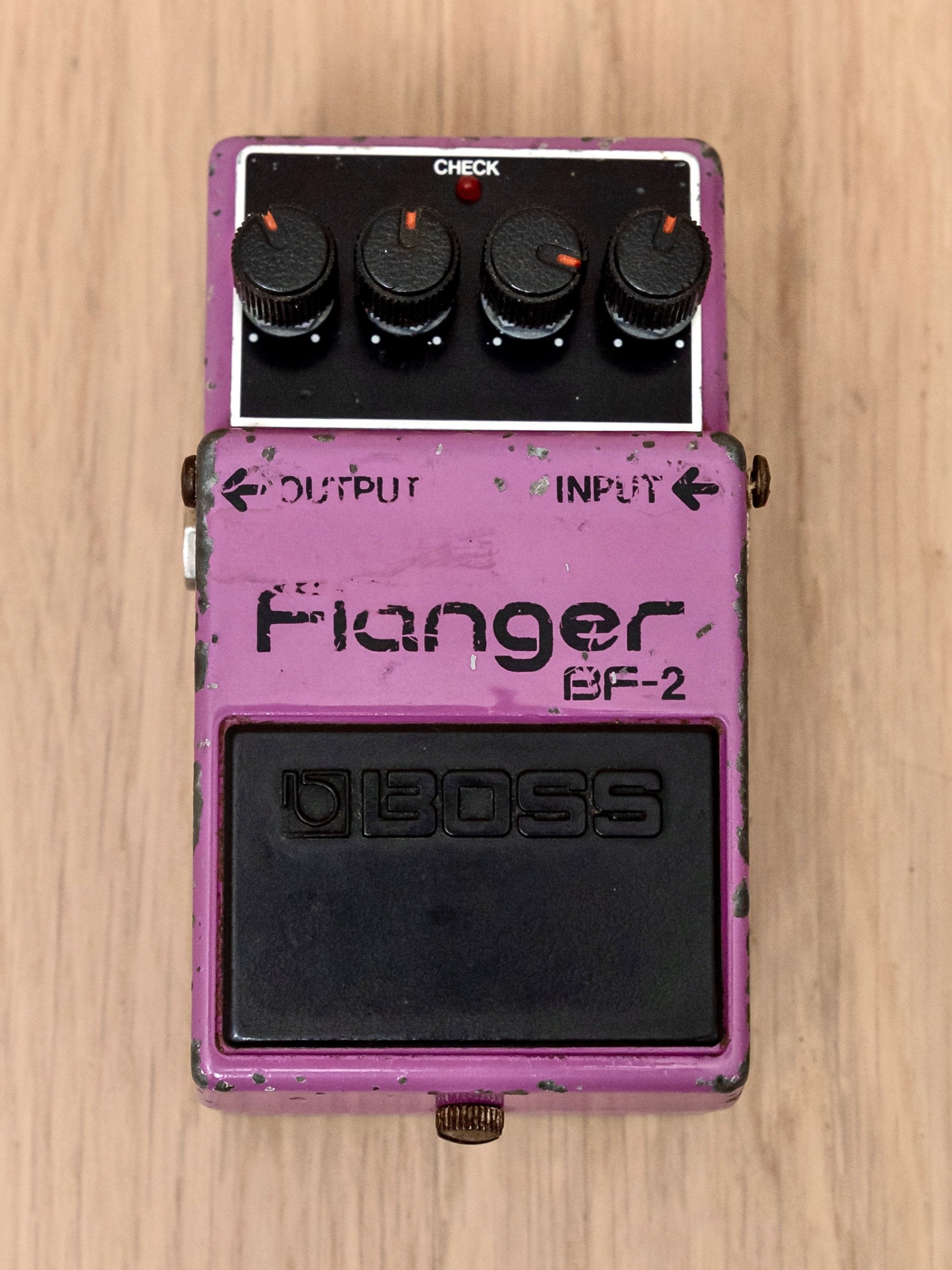 1980 Boss BF-2 Flanger Vintage Guitar Effects Pedal Black Label