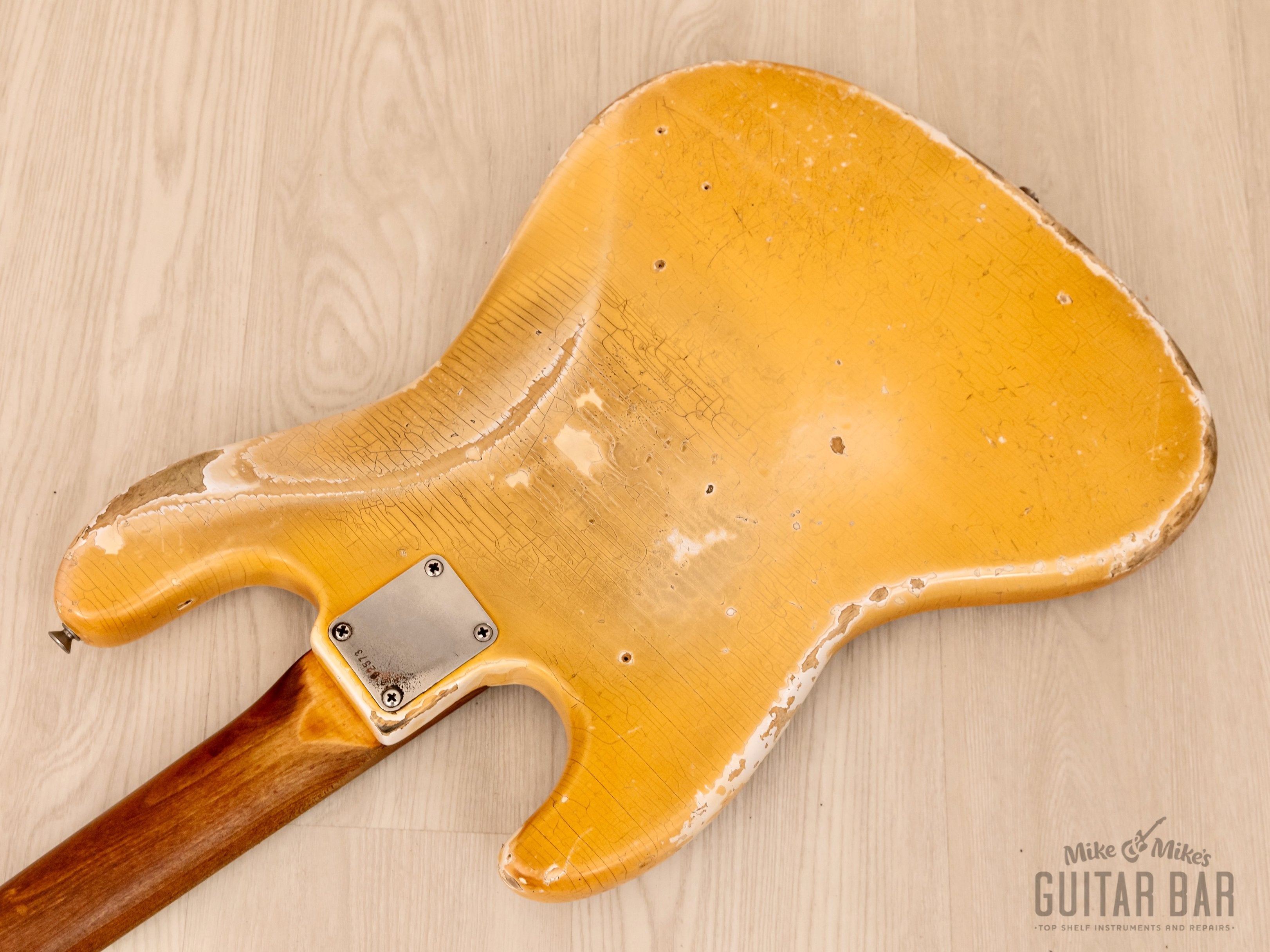 1964 Fender Jazz Bass Pre-CBS Vintage Bass Olympic White w/ Gold Hardware, Case