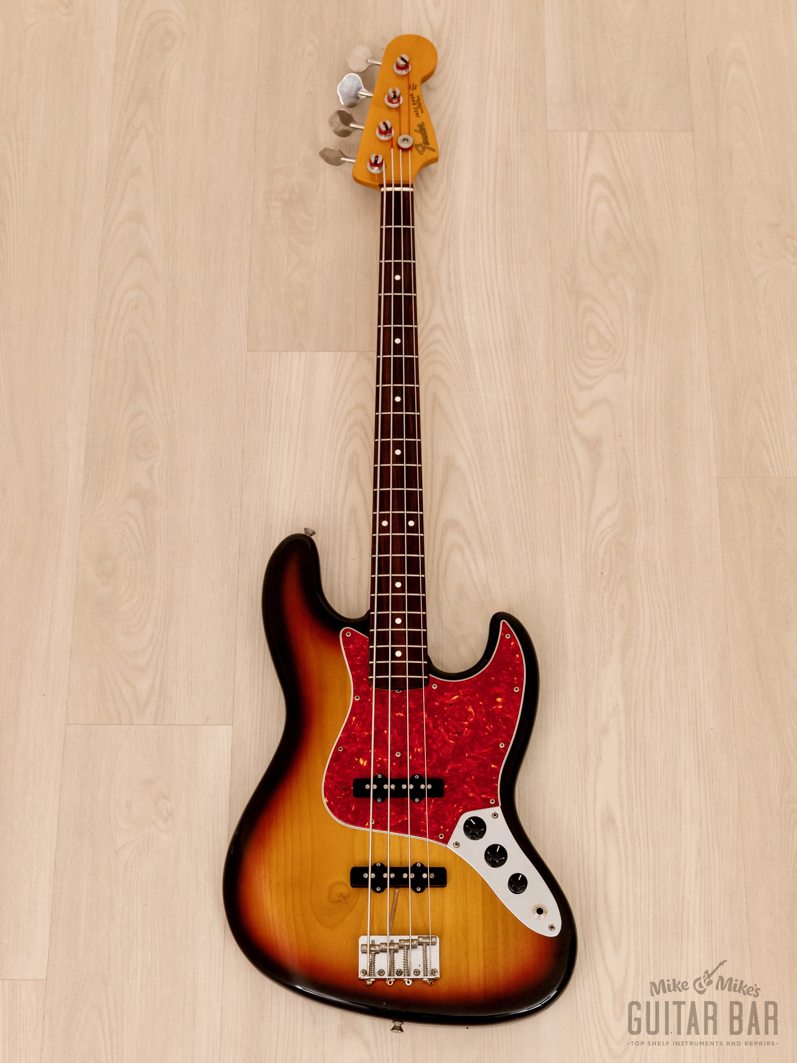 2000 Fender Jazz Bass ‘62 Vintage Reissue JB62-75US Sunburst w/ USA Pickups & G&G Tweed Case, Japan CIJ