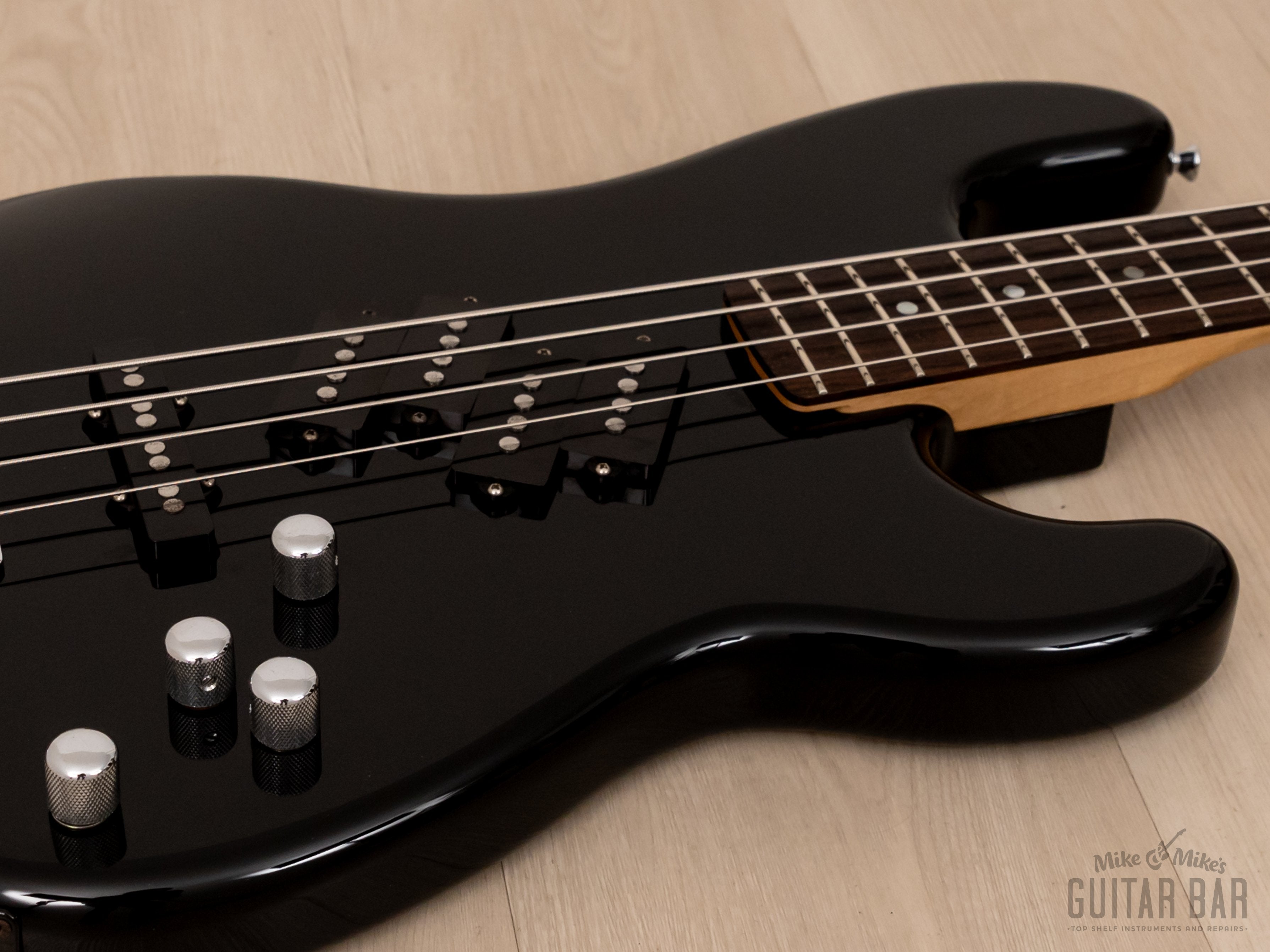 1985 ESP PPJ-160 Yamashita Model PJ Bass Black w/ Active Electronics & Case, Japan