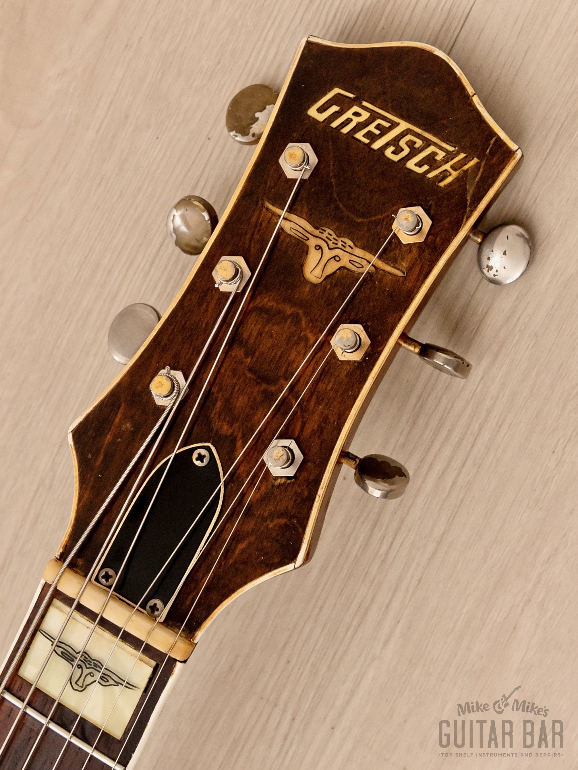 1955 Gretsch Roundup 6130 Vintage Guitar Western Orange w/ Cowboy Case