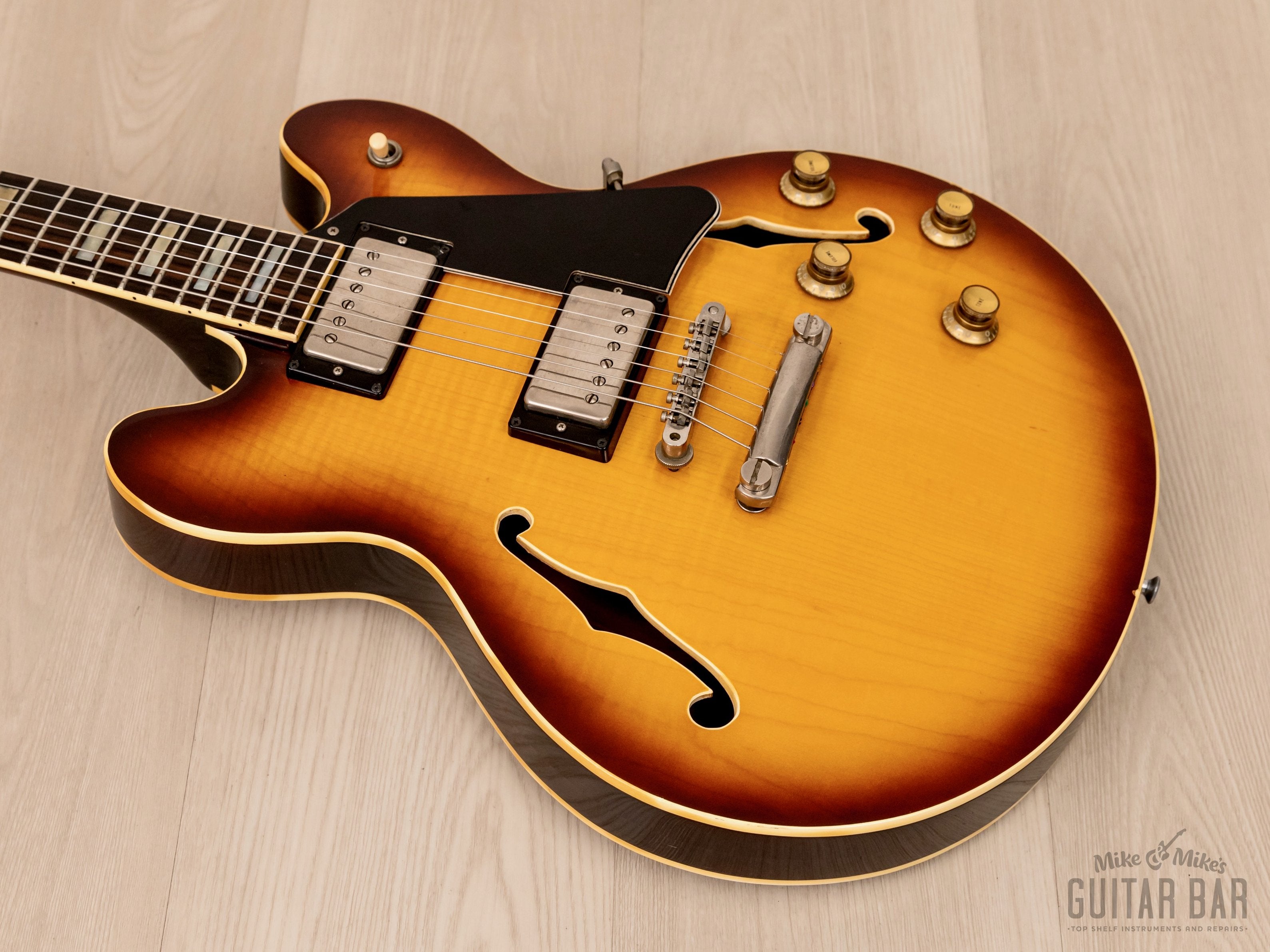 1980 Greco SA-500 Semi-Hollow Vintage Guitar Sunburst w/ Maxon U-1000, Japan Fujigen