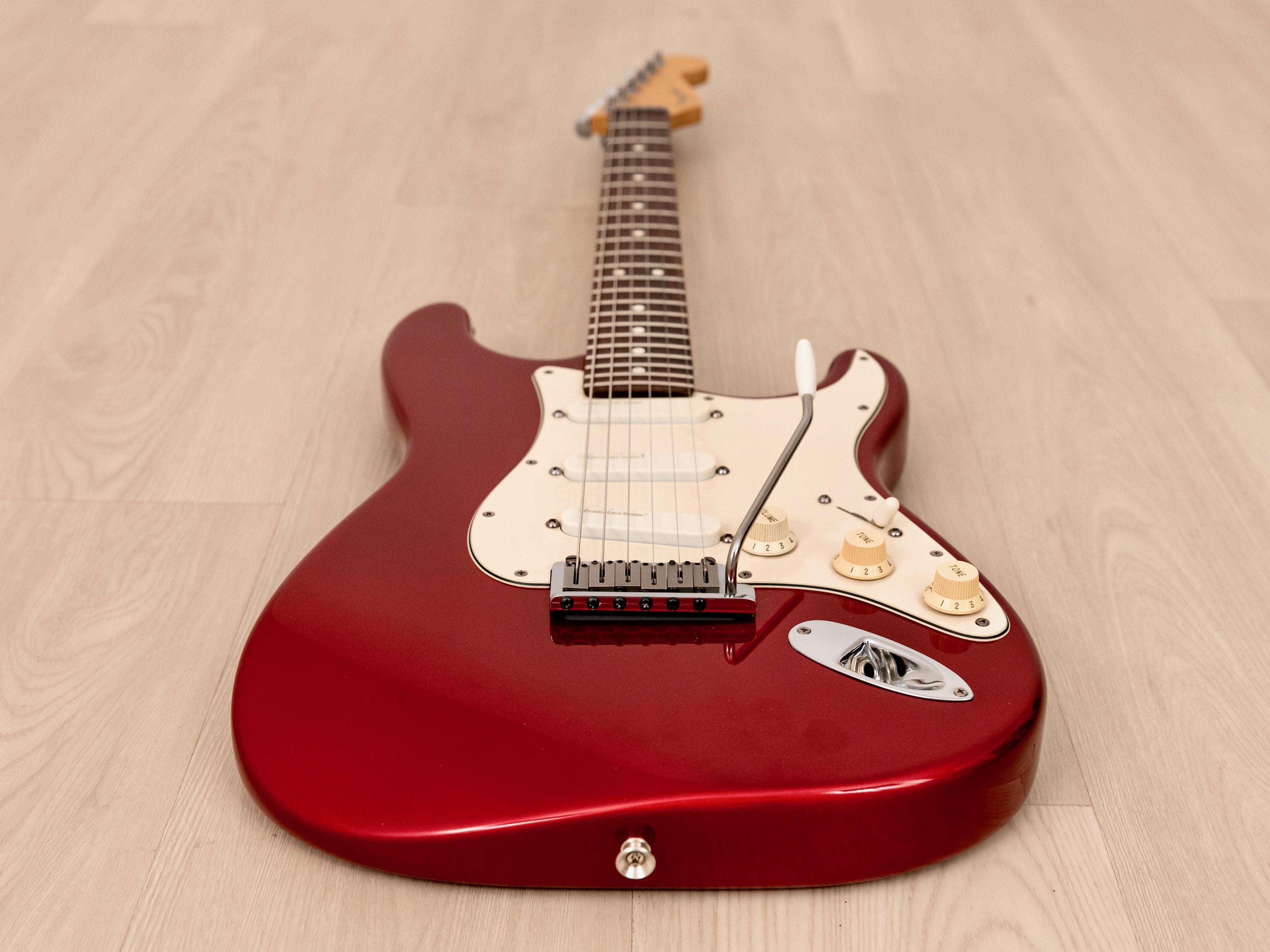 1996 Fender Stratocaster Plus, Lace Sensors & TBX, Candy Apple Red w/ Case
