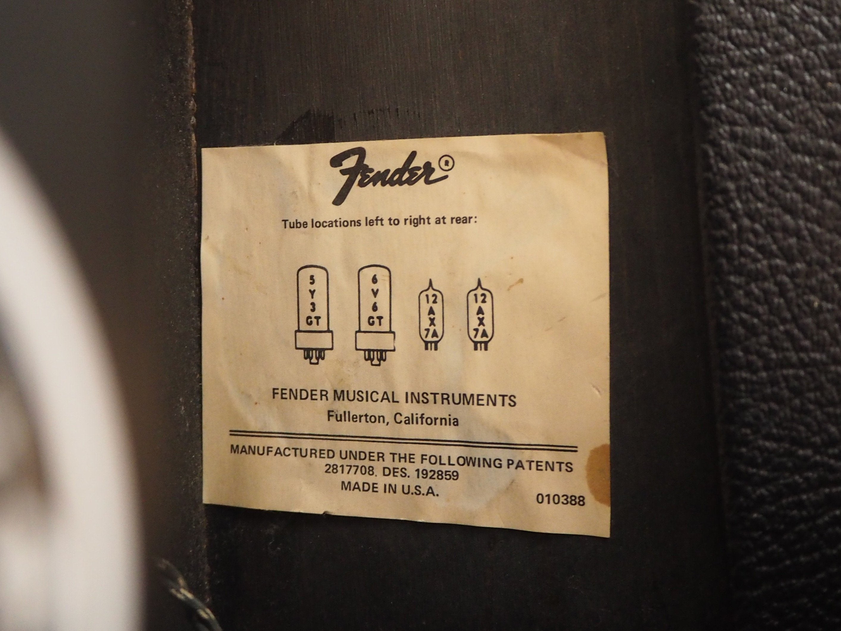 1965 Fender Vibro Champ Vintage Black Panel Tube Amp 1x8, Class A
