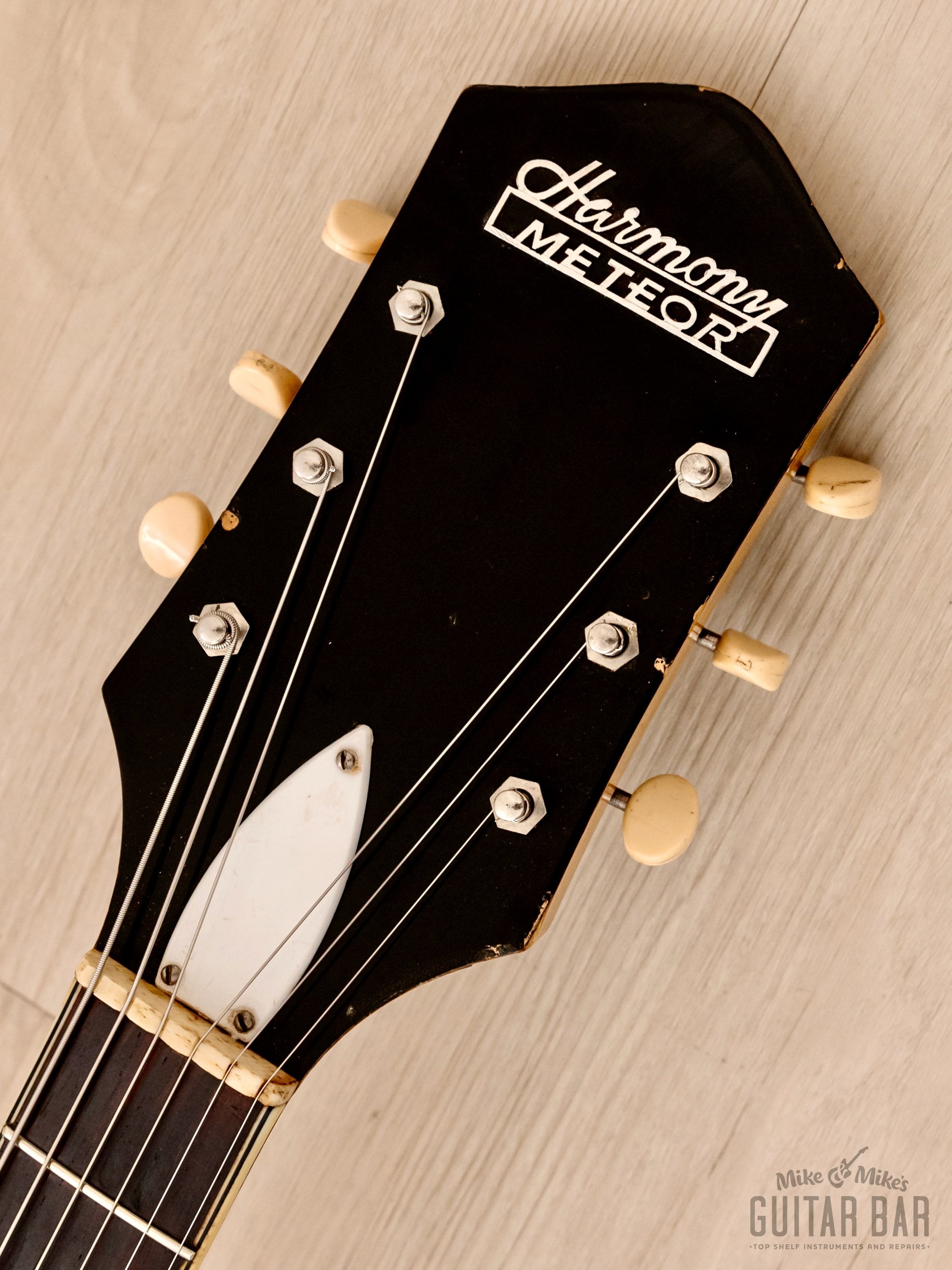1962 Harmony Meteor H71 Vintage Electric Guitar Blonde, Collector-Grade w/ Gold Foils & Case