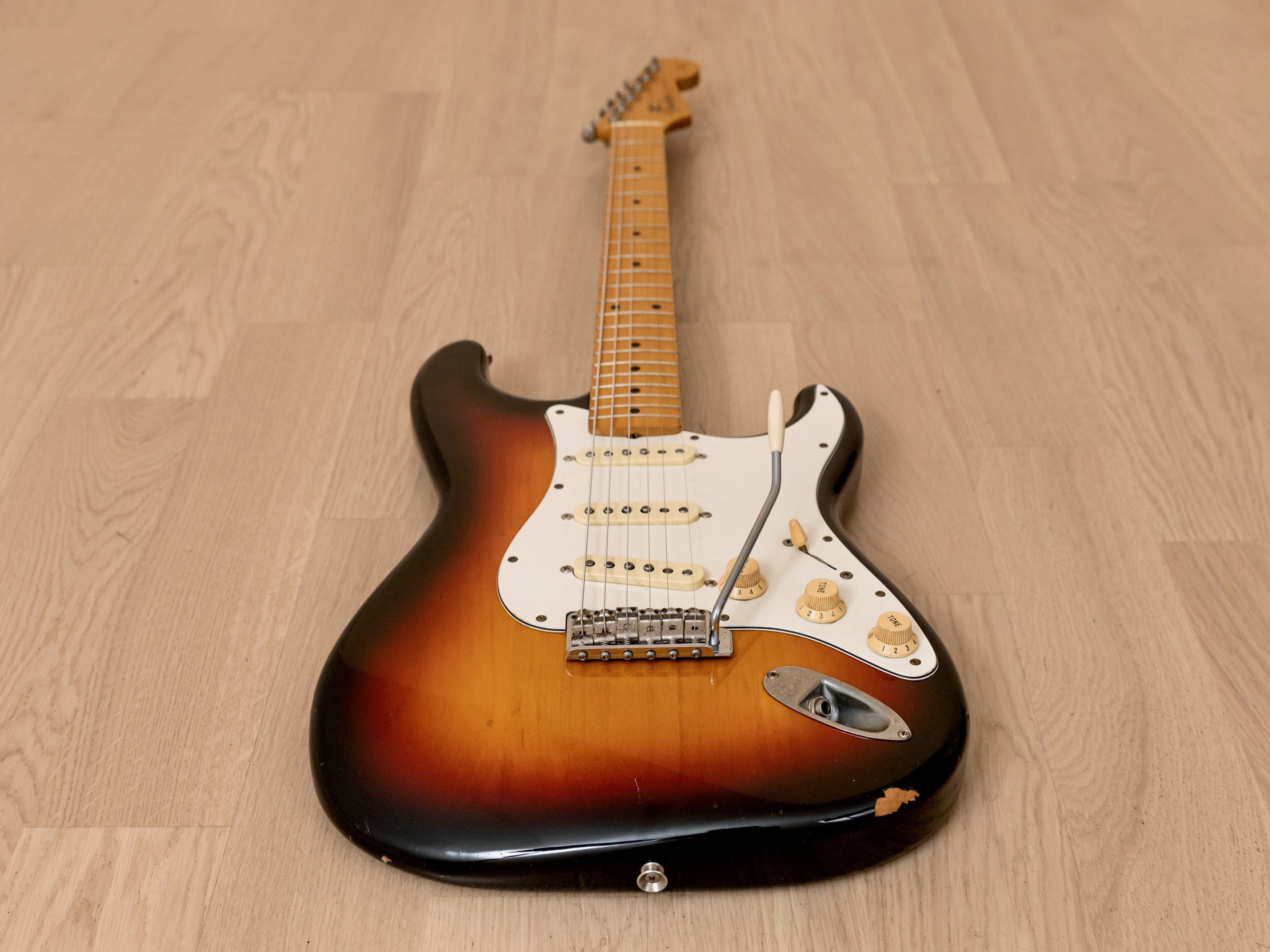 1980s Fender Stratocaster Partscaster ST57 & ST62 Sunburst w/ USA Pickups,  Japan MIJ Fujigen