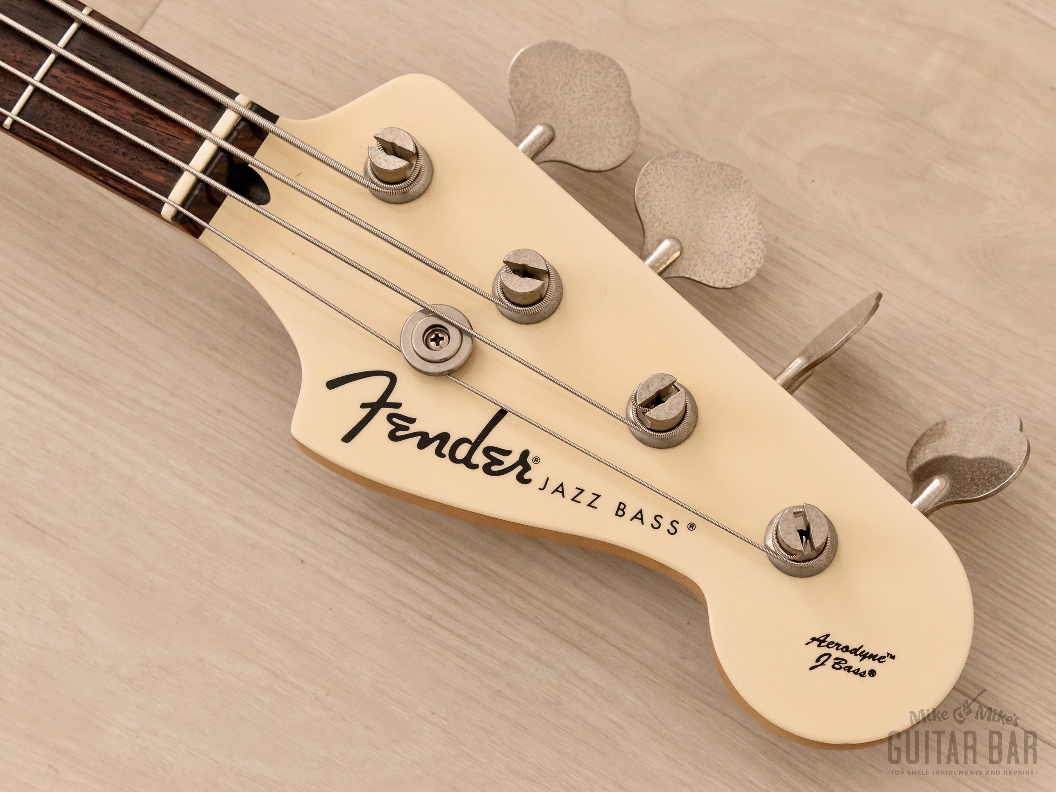 2008 Fender Aerodyne Jazz Bass PJ Electric Bass Guitar Vintage White w/ Hangtags, Japan CIJ